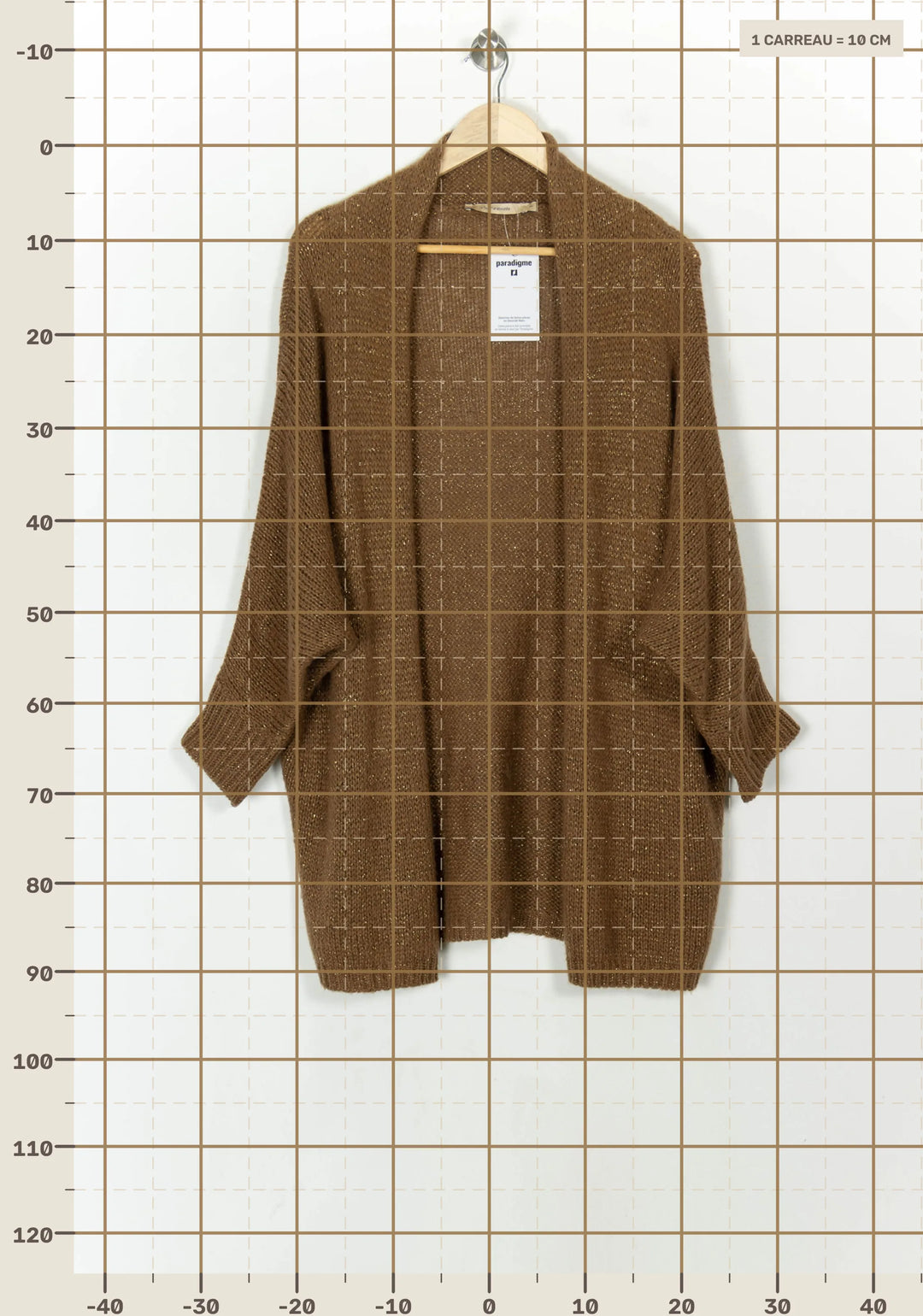 Gilet Marron - Taille S/36 de la marque La Fée Maraboutée | PARAD119121 - Vendu par Paradigme - Image 4