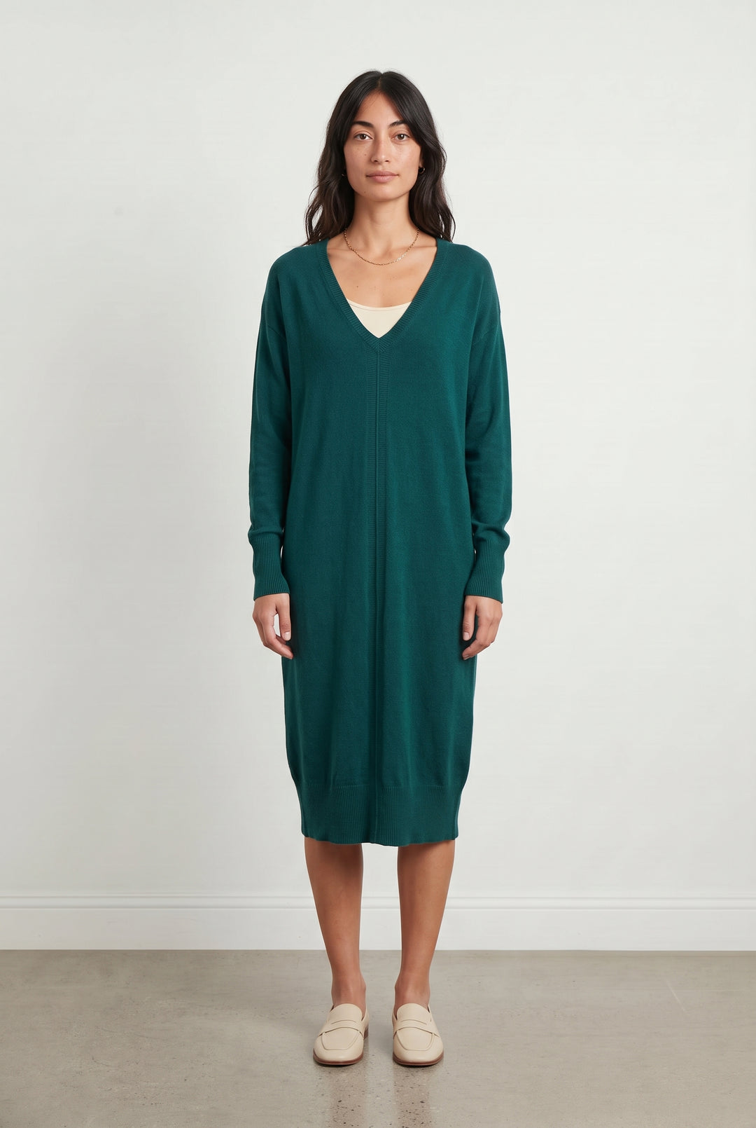 Robe Pull Verte - Taille XS/34 de la marque La Fée Maraboutée | PARAD119122 - Vendu par Paradigme - Image 1