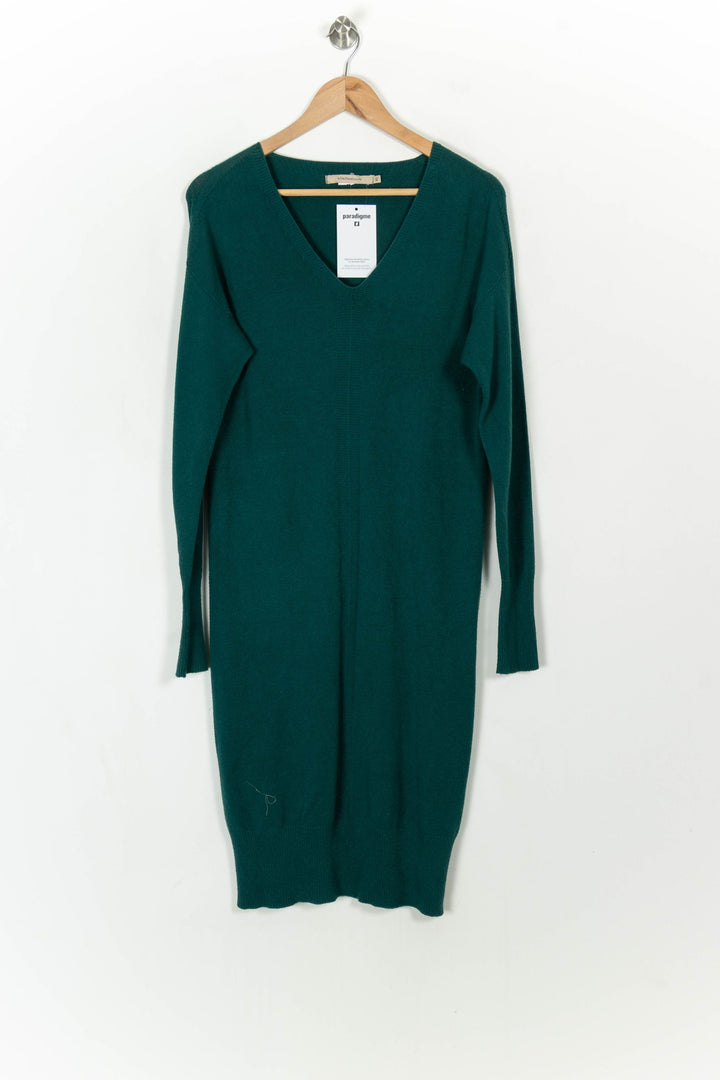 Robe Pull Verte - Taille XS/34 de la marque La Fée Maraboutée | PARAD119122 - Vendu par Paradigme - Image 2