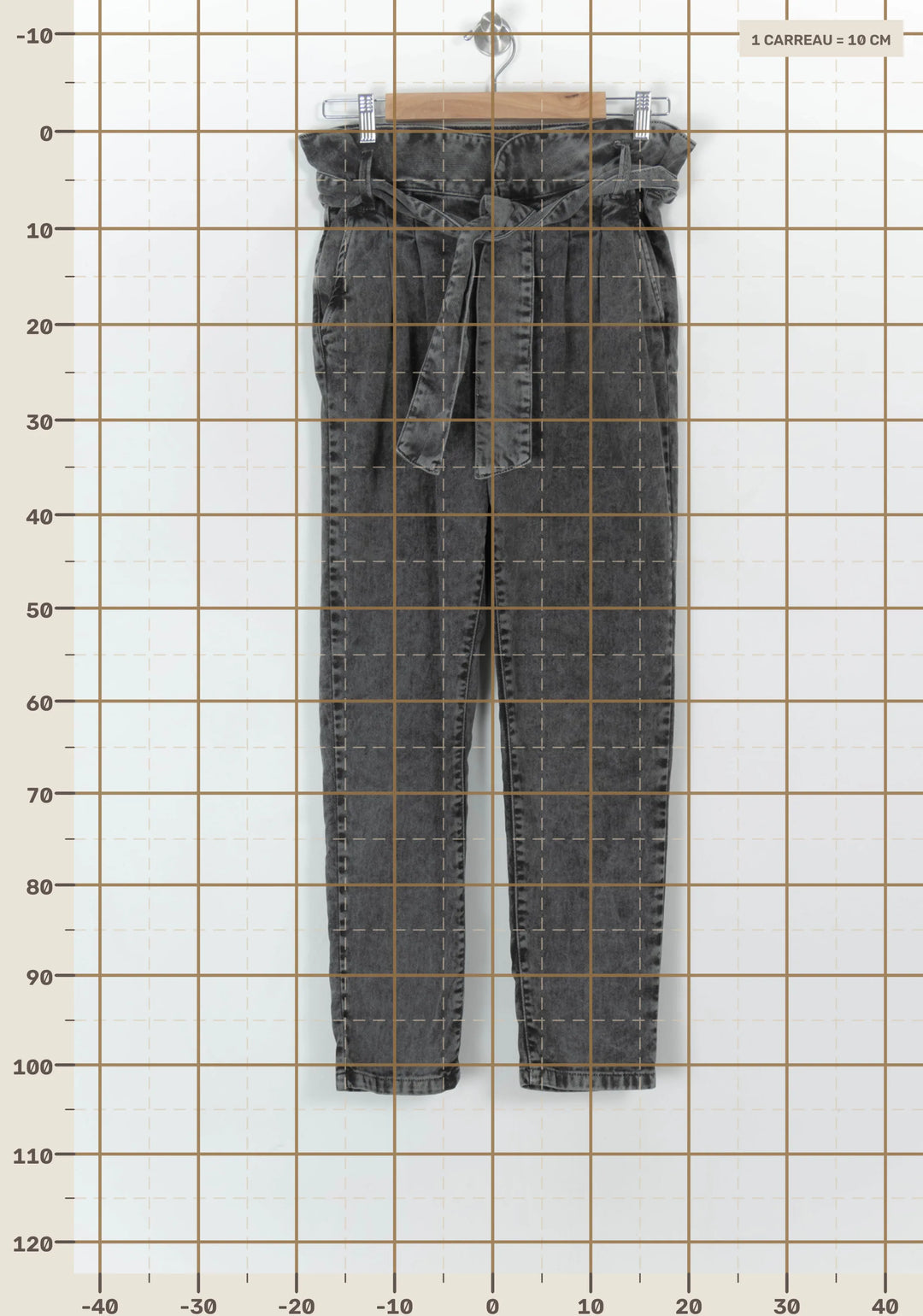 Jean Gris Lasanble - Taille S/36 de la marque Sézane | PARAD119123 - Vendu par Paradigme - Image 4