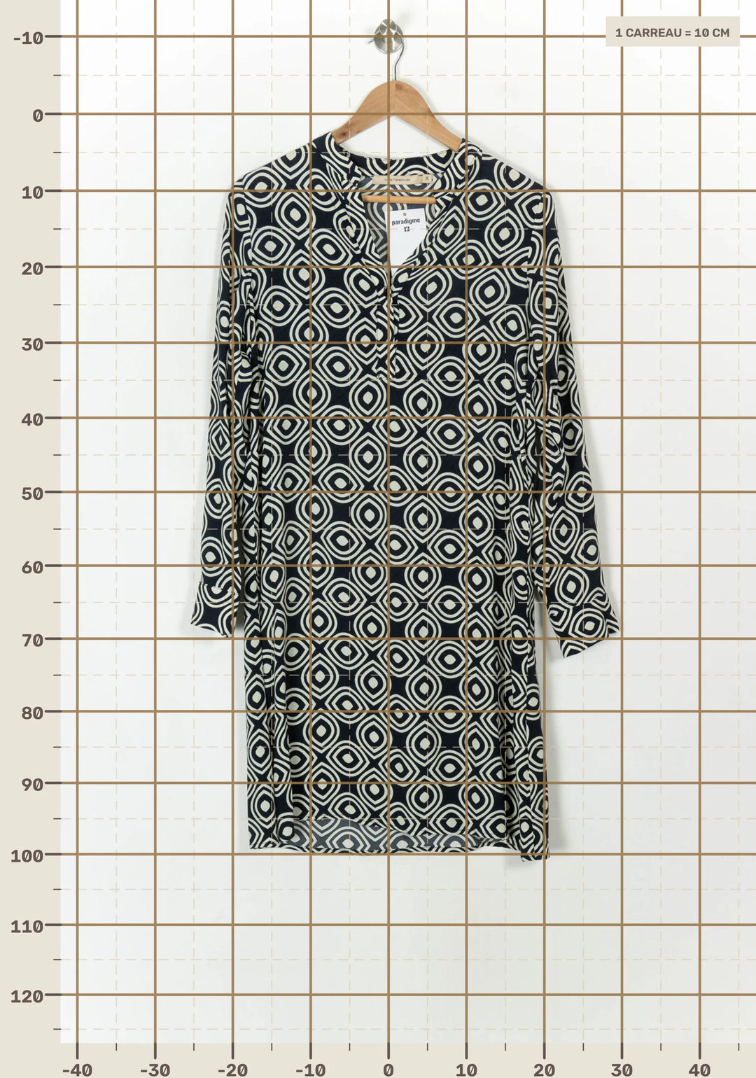 Robe Noire et Blanche - Taille S/36 de la marque La Fée Maraboutée | PARAD119124 - Vendu par Paradigme - Image 4