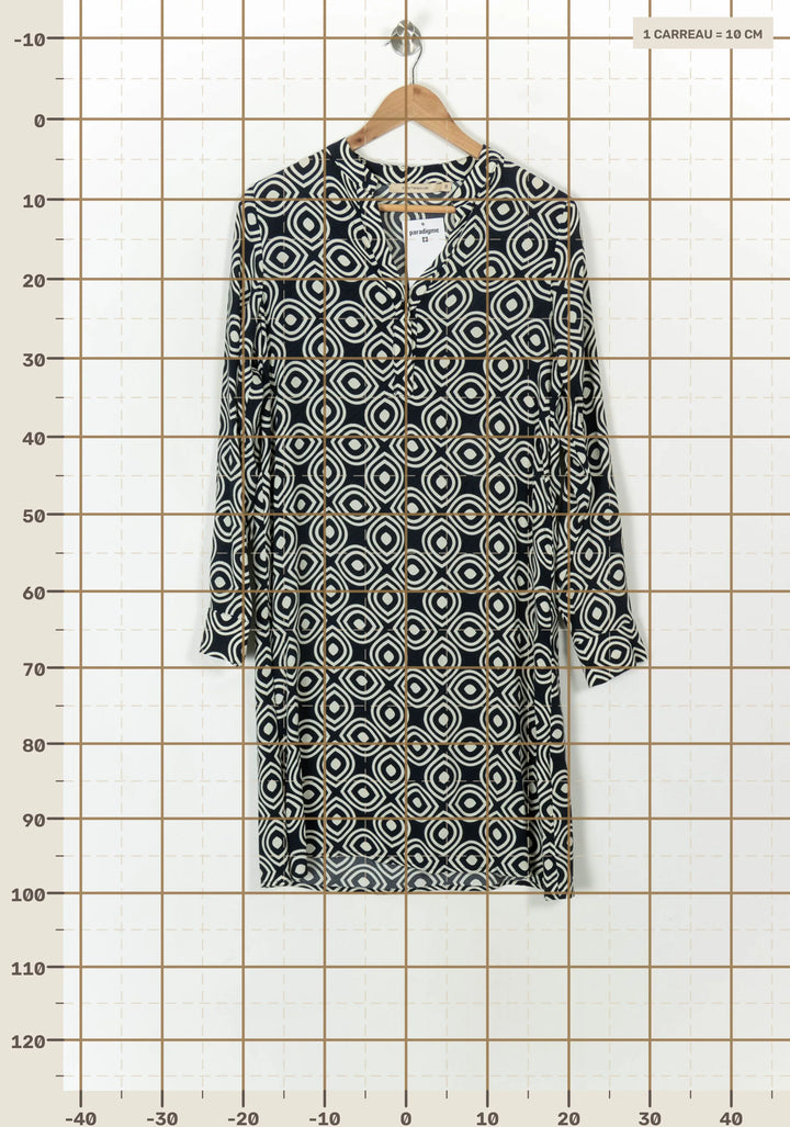 Robe Noire et Blanche - Taille S/36 de la marque La Fée Maraboutée | PARAD119124 - Vendu par Paradigme - Image 4
