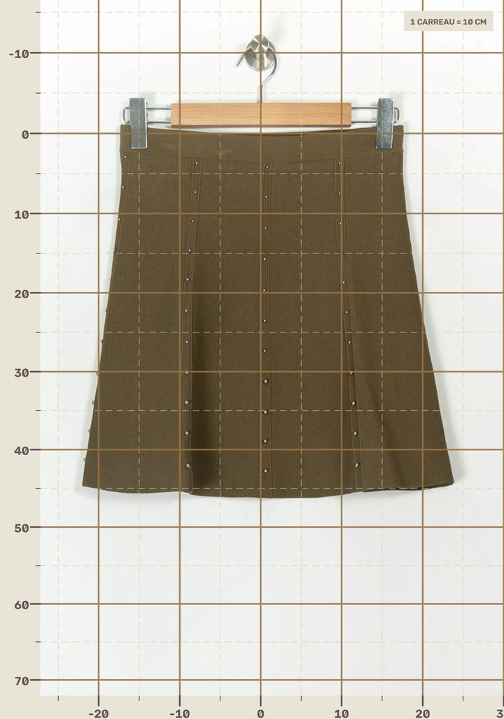 Jupe Courte Verte - Taille S/36 de la marque Sandro | PARAD119127 - Vendu par Paradigme - Image 4