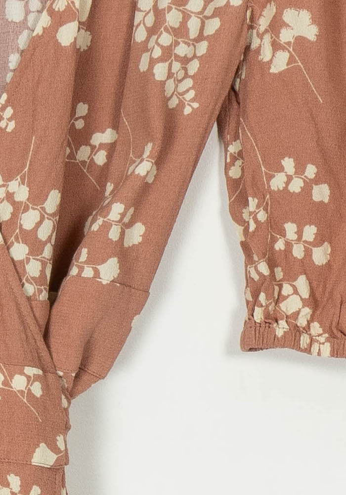 Robe Longue Marron et Blanche - Taille XS/34 de la marque Petite Mendigote | PARAD119129 - Vendu par Paradigme - Image 3