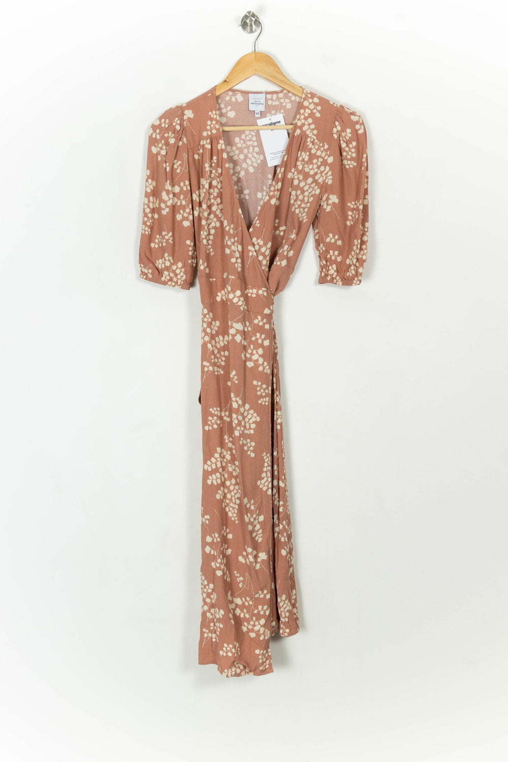 Robe Longue Marron et Blanche - Taille XS/34 de la marque Petite Mendigote | PARAD119129 - Vendu par Paradigme - Image 2
