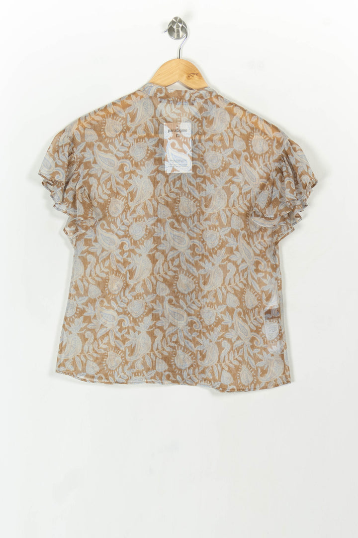 Blouse Beige et Bleu - Taille XS/34 de la marque Comptoir des Cotonniers | PARAD119131 - Vendu par Paradigme - Image 5