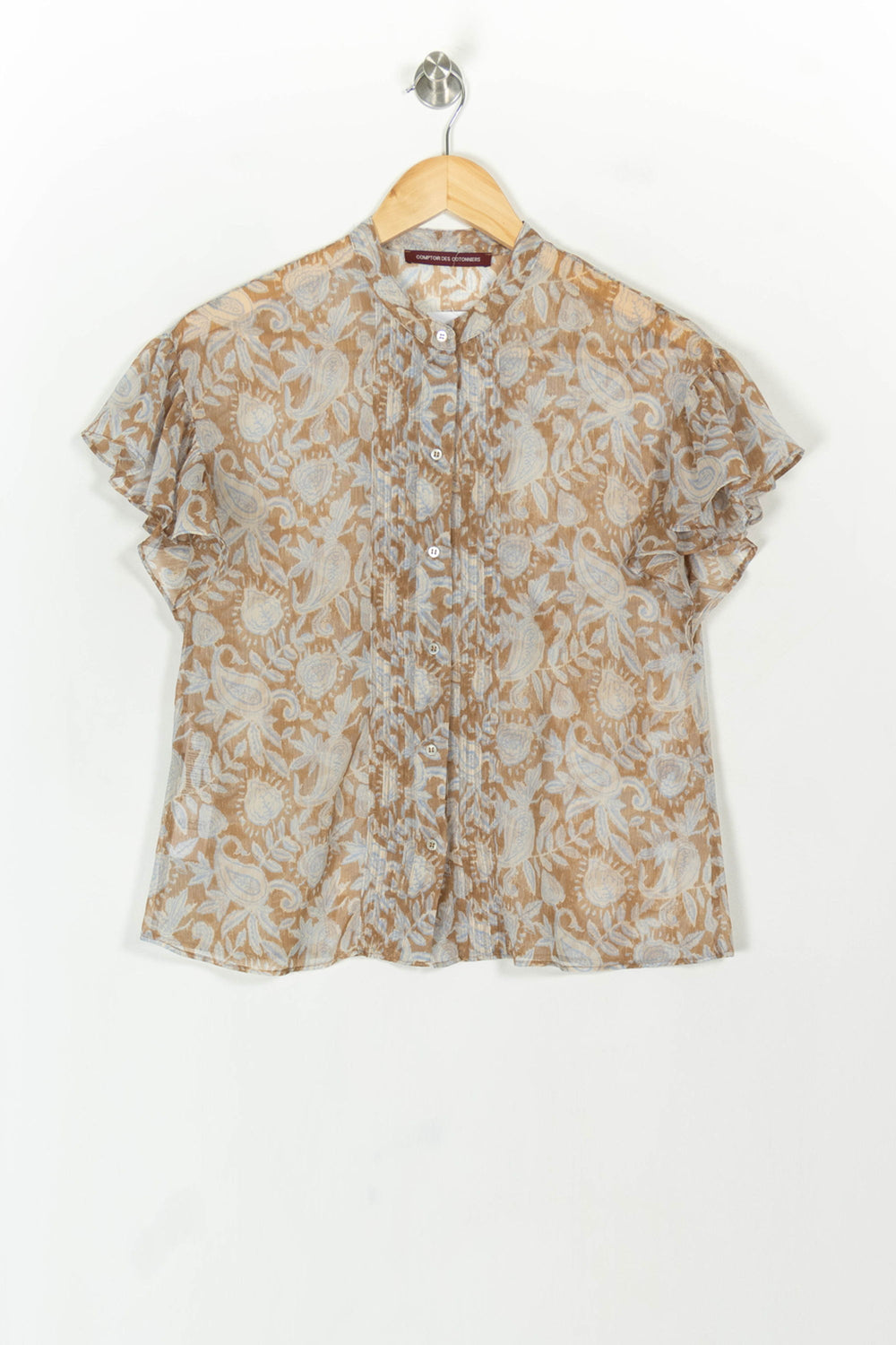 Blouse Beige et Bleu - Taille XS/34 de la marque Comptoir des Cotonniers | PARAD119131 - Vendu par Paradigme - Image 2