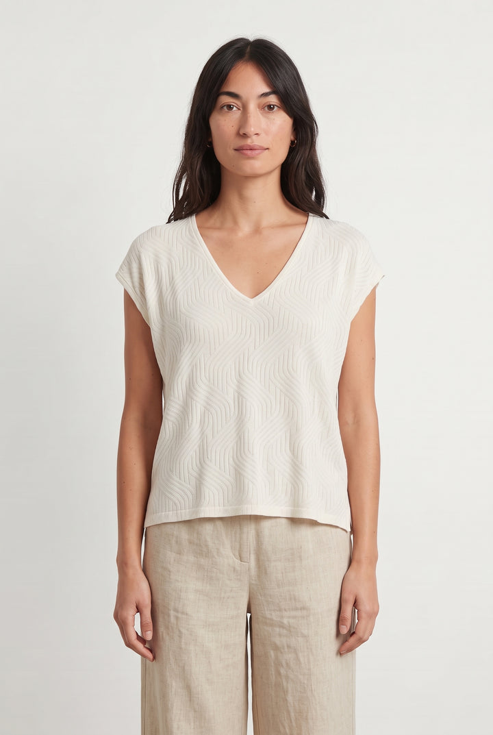 Tee-shirt Beige - Taille XS/34 de la marque La Fée Maraboutée | PARAD119132 - Vendu par Paradigme - Image 1