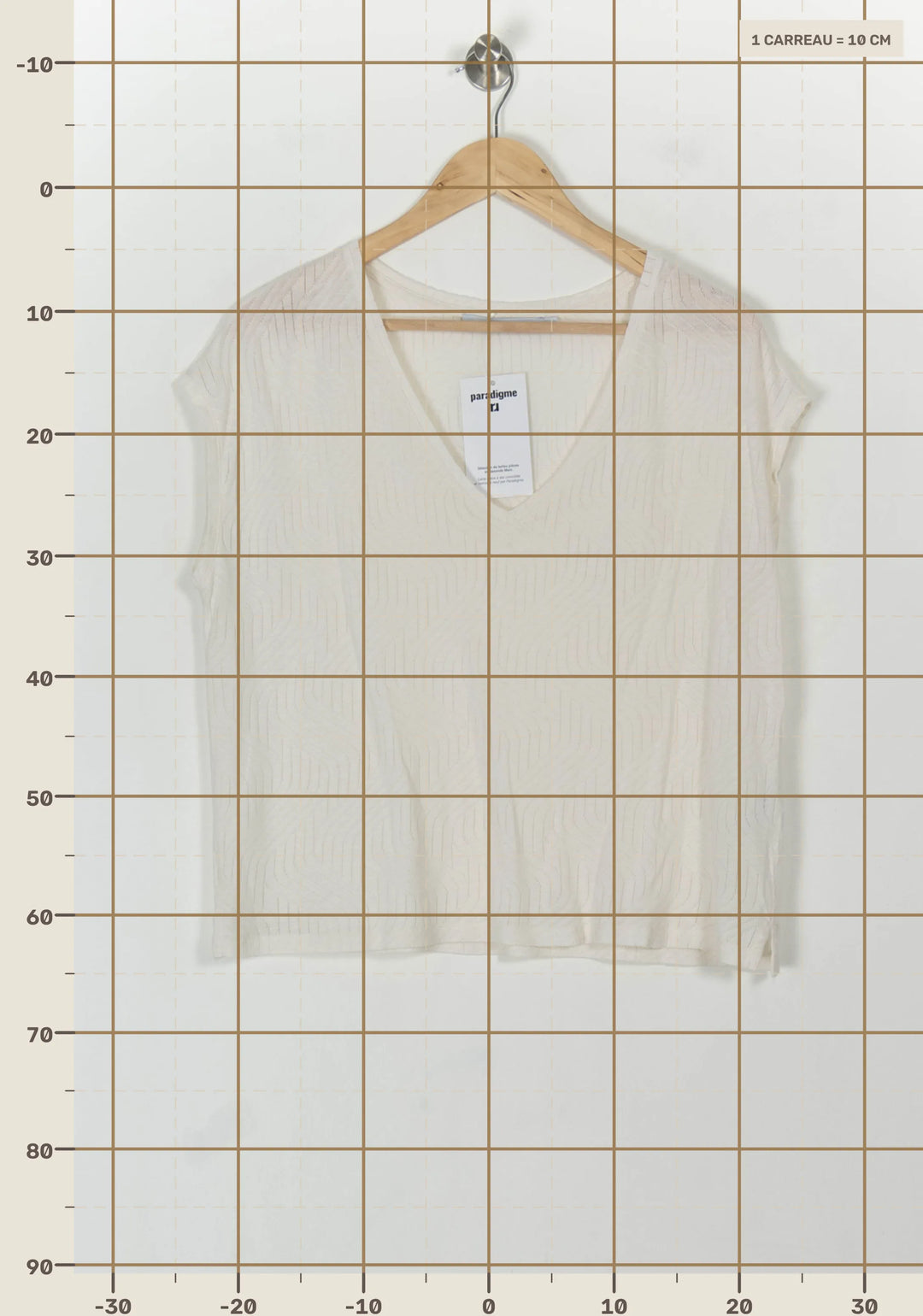 Tee-shirt Beige - Taille XS/34 de la marque La Fée Maraboutée | PARAD119132 - Vendu par Paradigme - Image 4