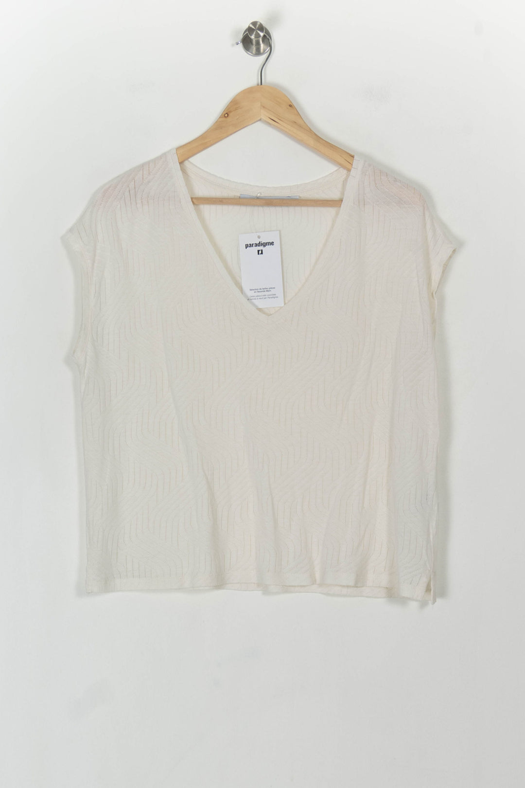 Tee-shirt Beige - Taille XS/34 de la marque La Fée Maraboutée | PARAD119132 - Vendu par Paradigme - Image 2