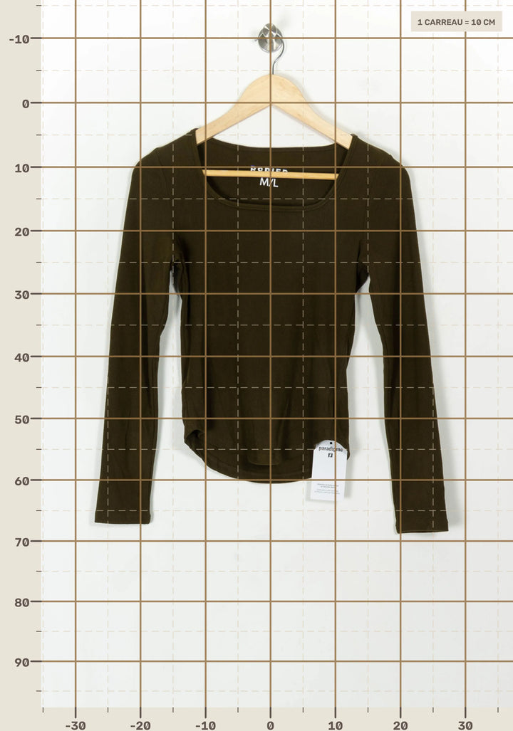 T-shirt Manches Longues Vert - Taille M/38 de la marque Rodier | PARAD119137 - Vendu par Paradigme - Image 4
