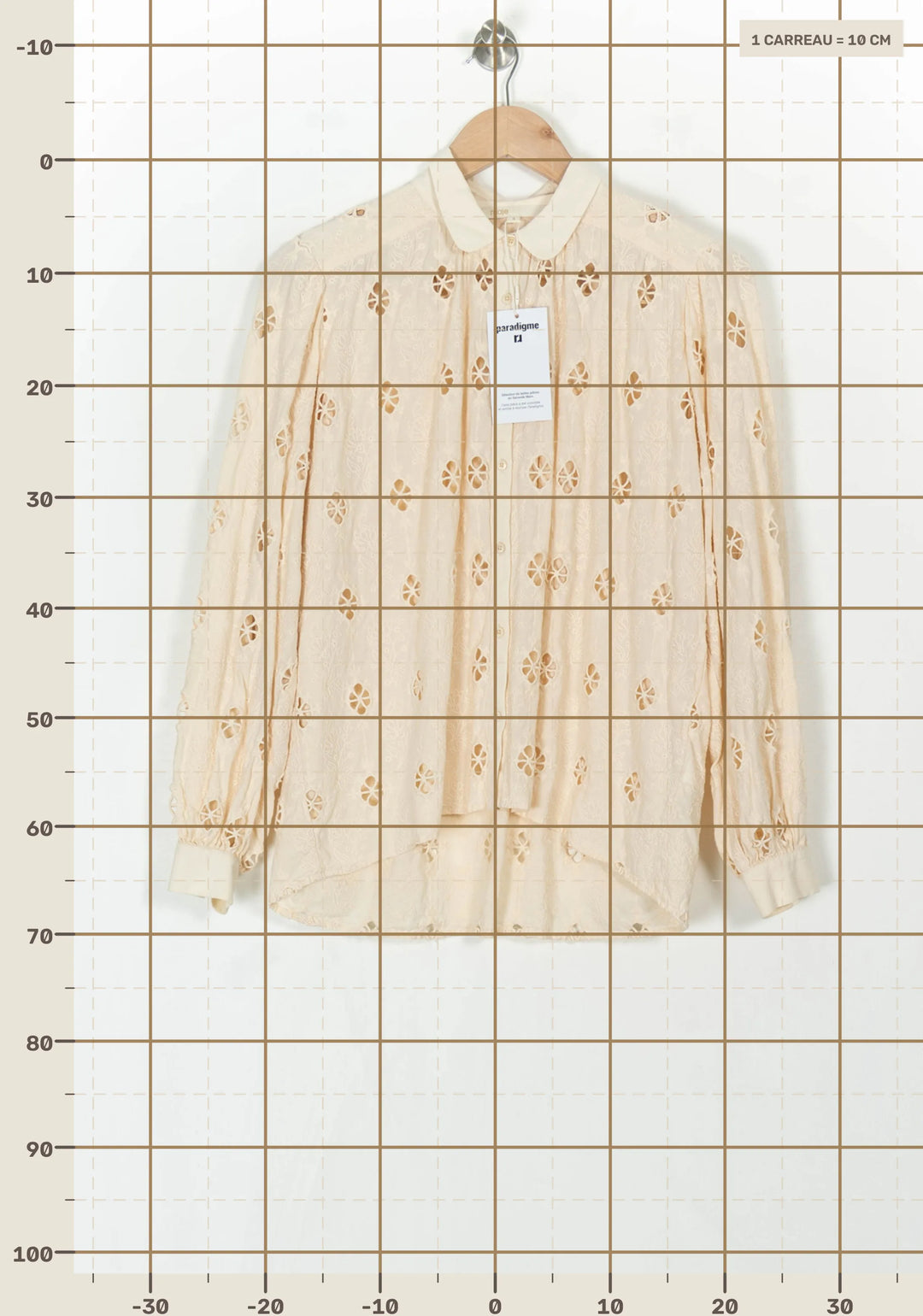 Blouse Beige - Taille L/40 de la marque Maje | PARAD119138 - Vendu par Paradigme - Image 4