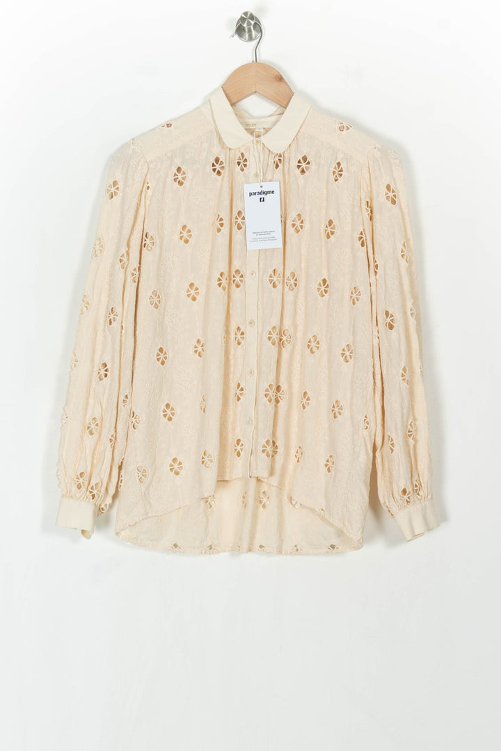 Blouse Beige - Taille L/40 de la marque Maje | PARAD119138 - Vendu par Paradigme - Image 2