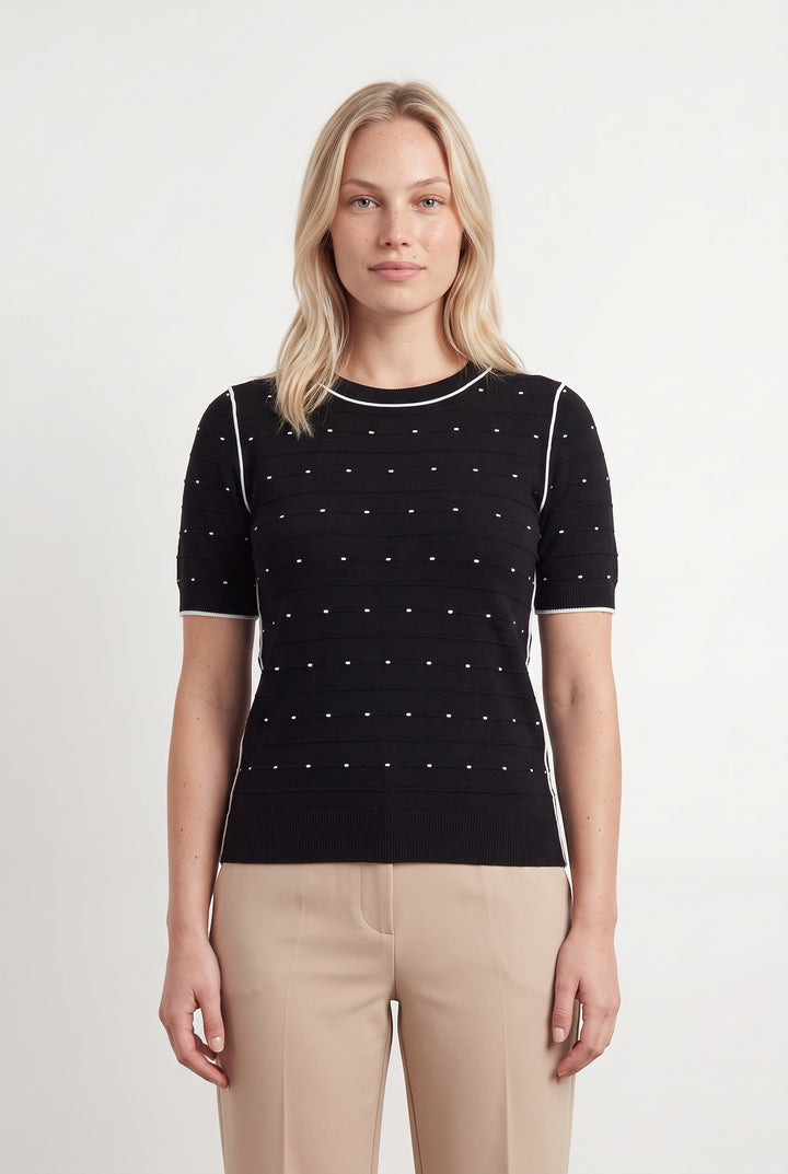 Pull Noir et Blanc - Taille L/40 de la marque Maison 123 | PARAD119139 - Vendu par Paradigme - Image 1