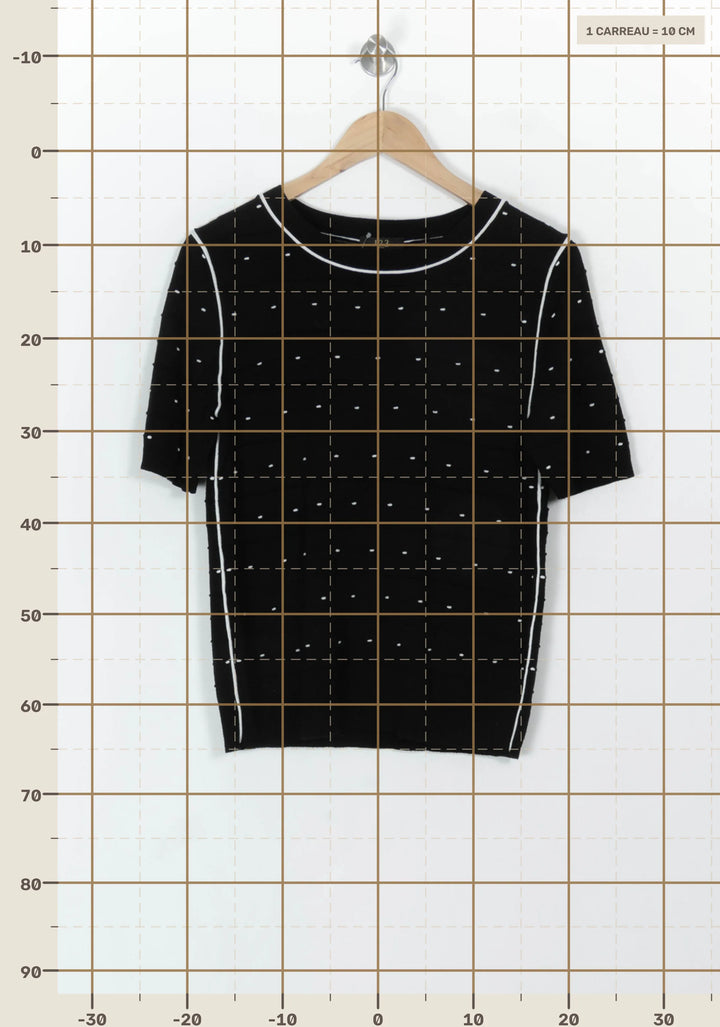 Pull Noir et Blanc - Taille L/40 de la marque Maison 123 | PARAD119139 - Vendu par Paradigme - Image 4