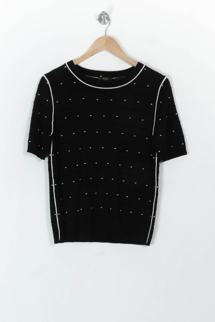 Pull Noir et Blanc - Taille L/40 de la marque Maison 123 | PARAD119139 - Vendu par Paradigme - Image 2