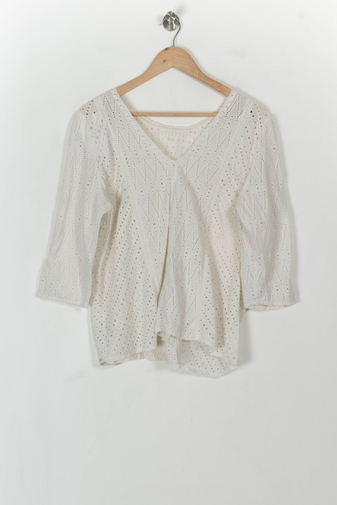 Blouse Brodée Beige - Taille XXL/44 de la marque IKKS | PARAD119140 - Vendu par Paradigme - Image 5