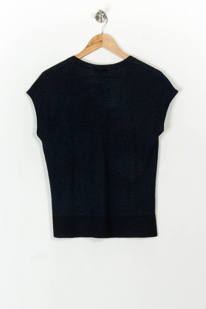Pull Sans Manches Bleu - Taille M/38 de la marque Caroll | PARAD119145 - Vendu par Paradigme - Image 5