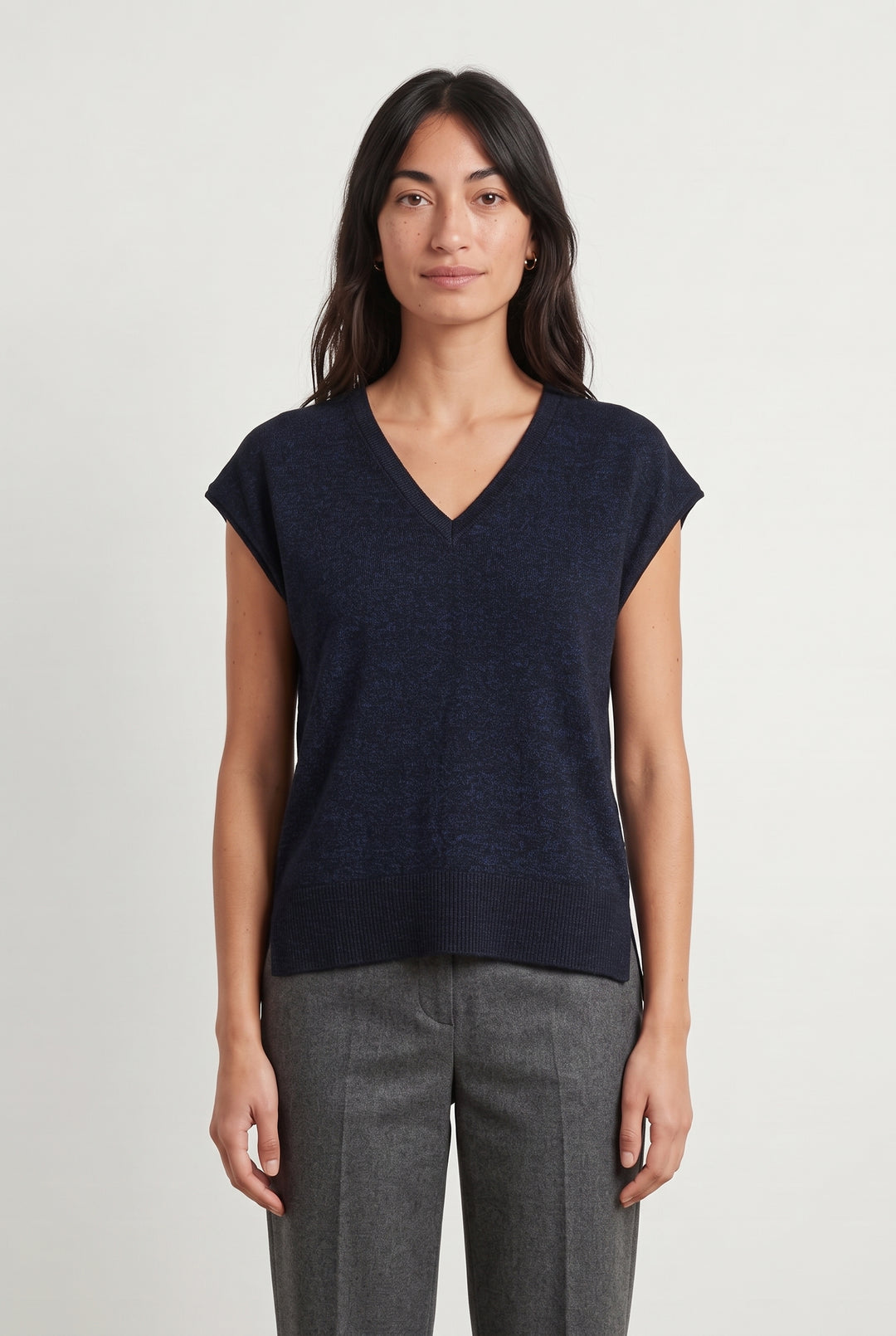 Pull Sans Manches Bleu - Taille M/38 de la marque Caroll | PARAD119145 - Vendu par Paradigme - Image 1