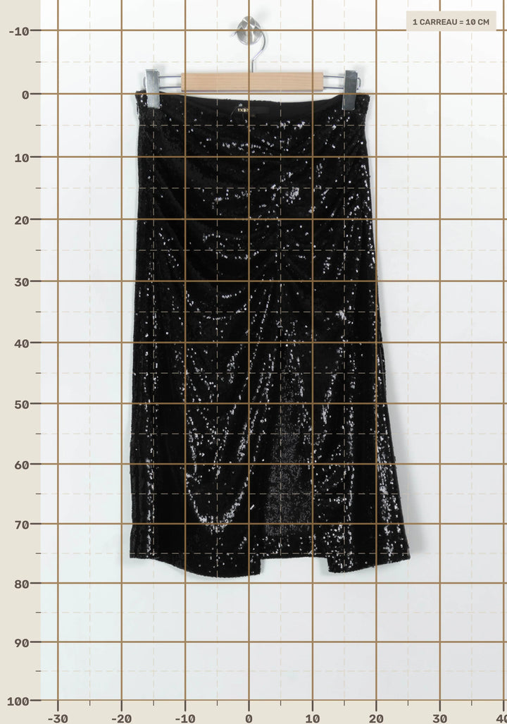 Jupe Longue Noire - Taille L/40 de la marque Maje | PARAD119146 - Vendu par Paradigme - Image 4