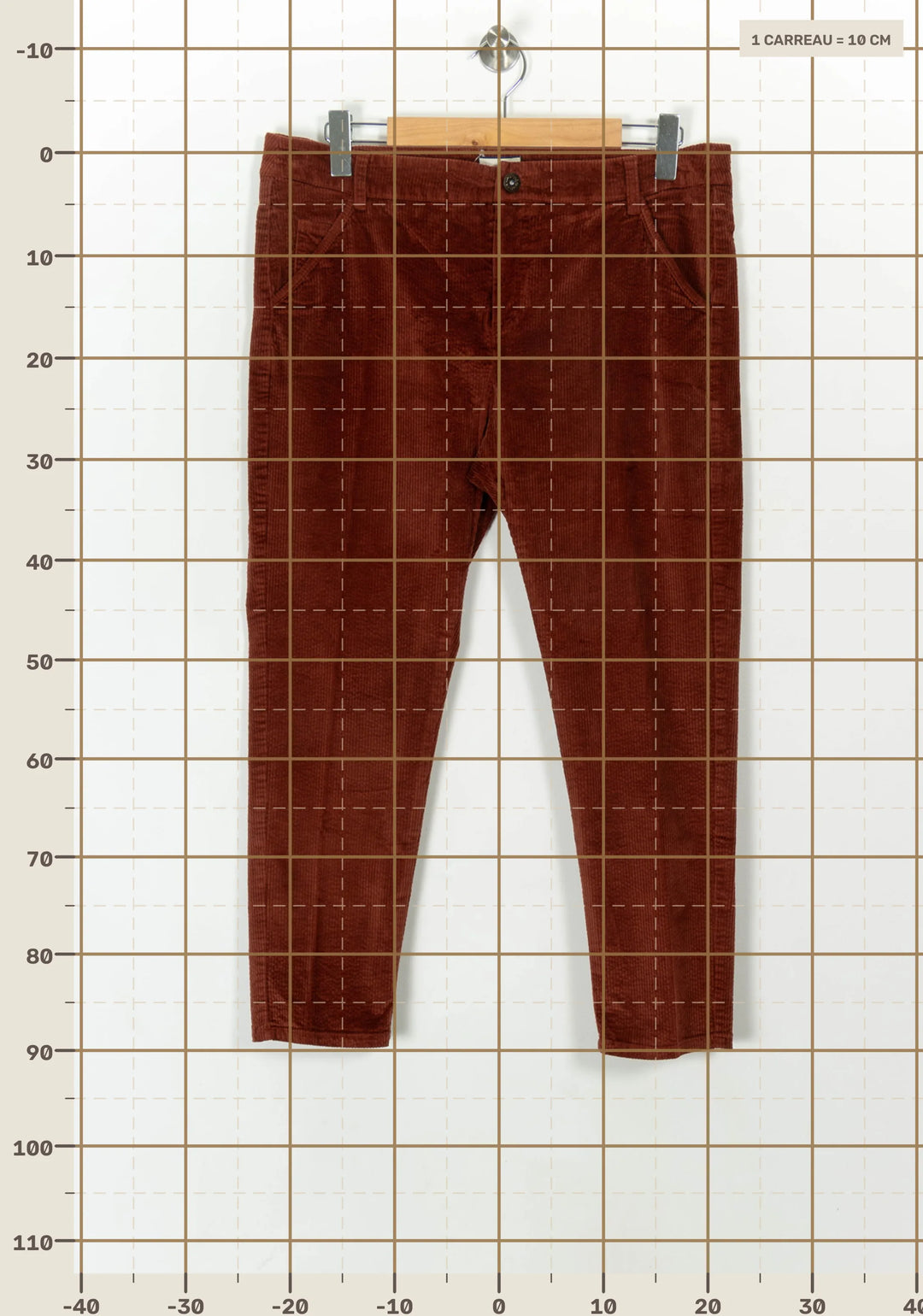 Pantalon Marron - Taille XXL/44 de la marque Indies | PARAD119147 - Vendu par Paradigme - Image 4