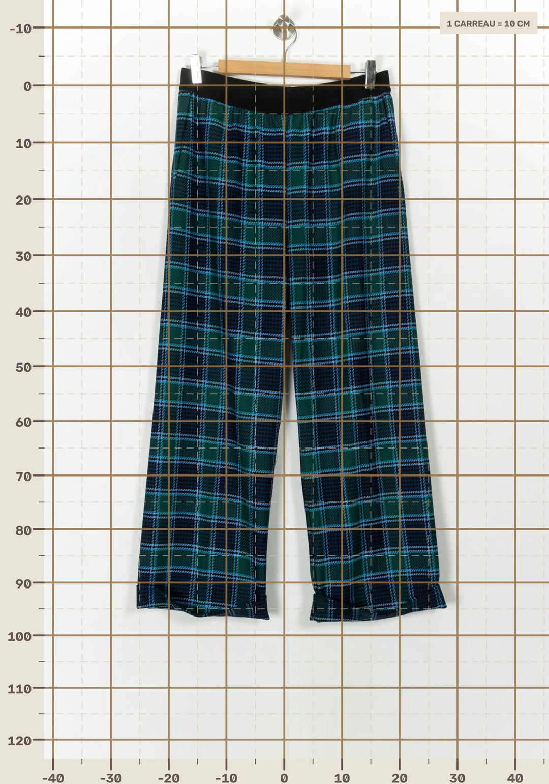Pantalon Large Bleu et Vert - Taille XL/42 de la marque Indies | PARAD119148 - Vendu par Paradigme - Image 4