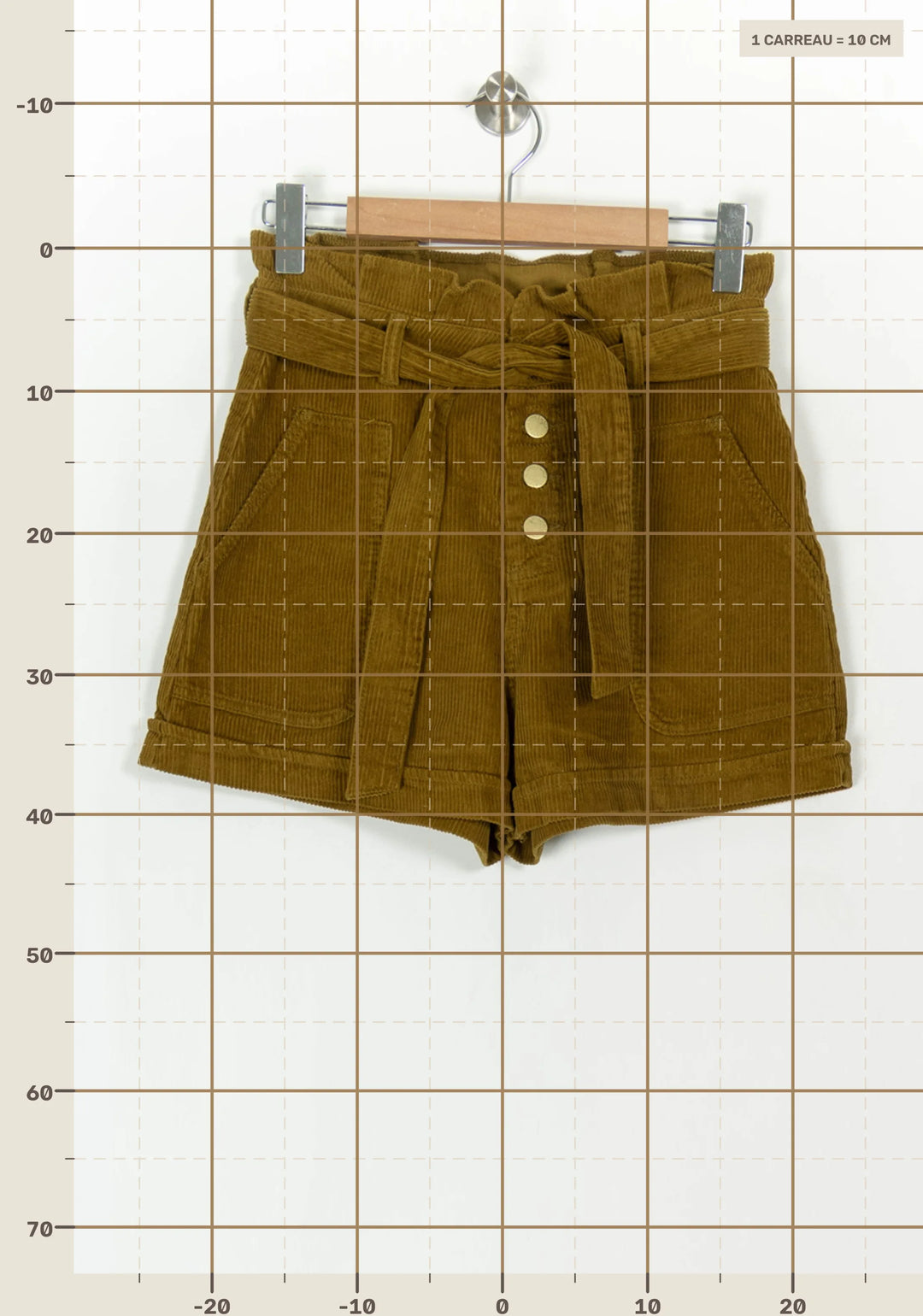 Short Marron - Taille M/38 de la marque La Petite Etoile | PARAD119157 - Vendu par Paradigme - Image 4