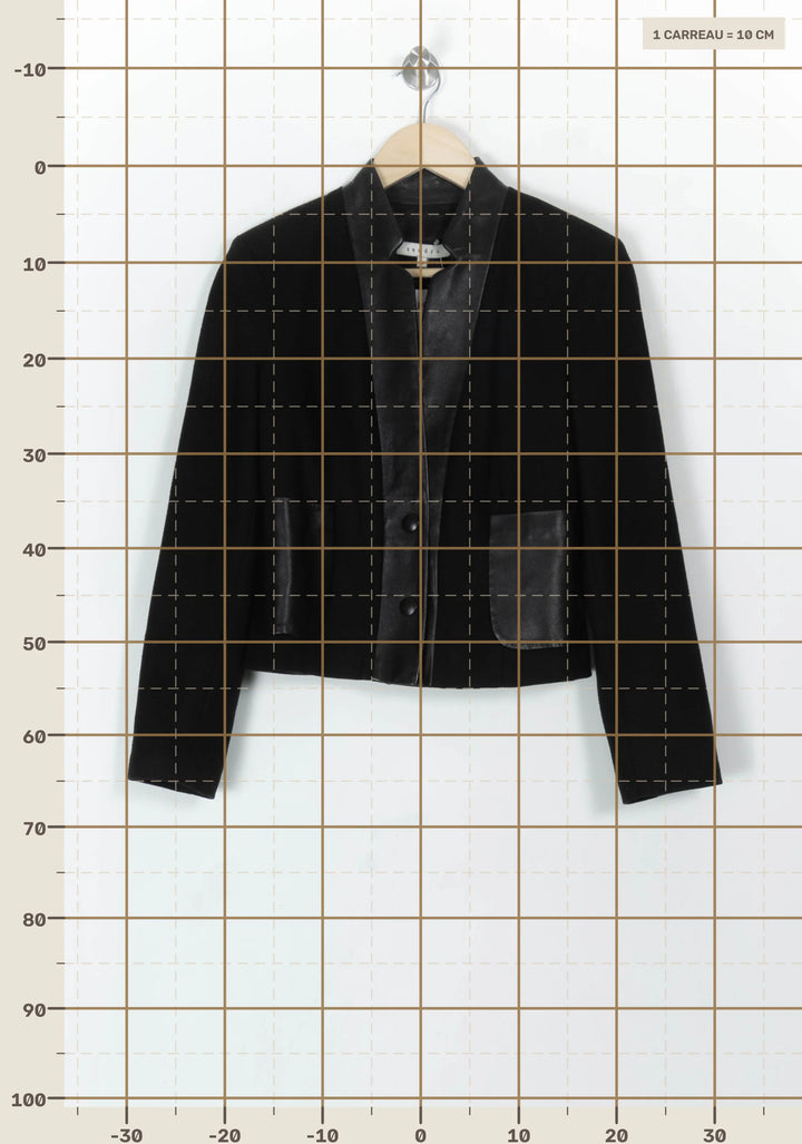 Blazer Noir - Taille L/40 de la marque Sandro | PARAD119158 - Vendu par Paradigme - Image 4