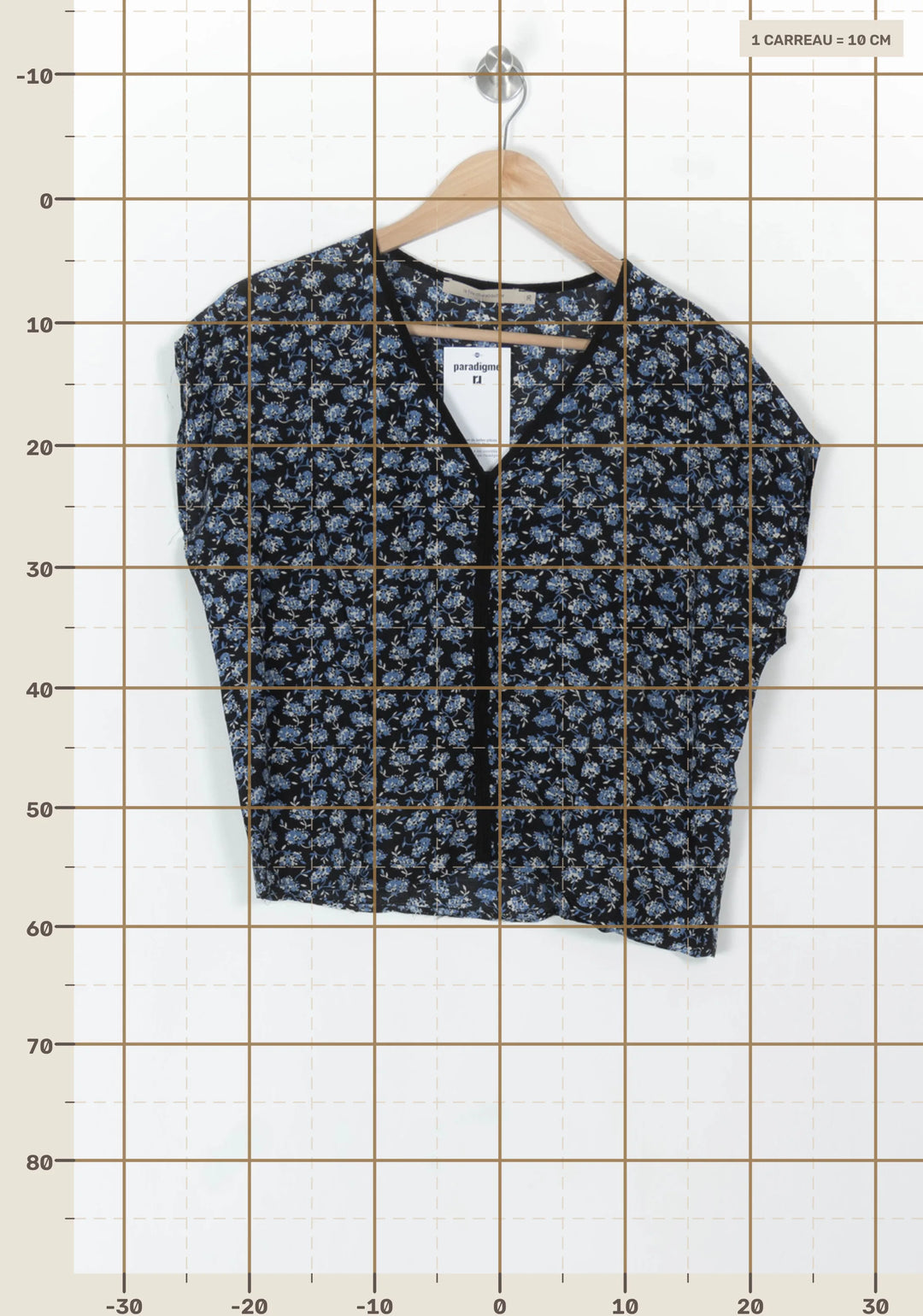 Blouse Noire et Bleue - Taille S/36 de la marque La Fée Maraboutée | PARAD119160 - Vendu par Paradigme - Image 4
