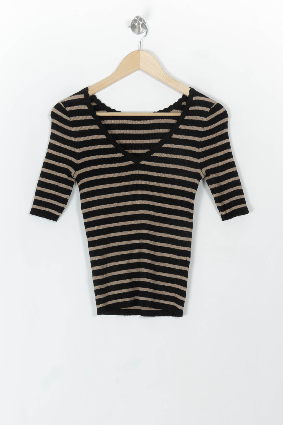 Top Noir et Beige - Taille S/36 de la marque Grace &amp; Mila | PARAD119163 - Vendu par Paradigme - Image 5