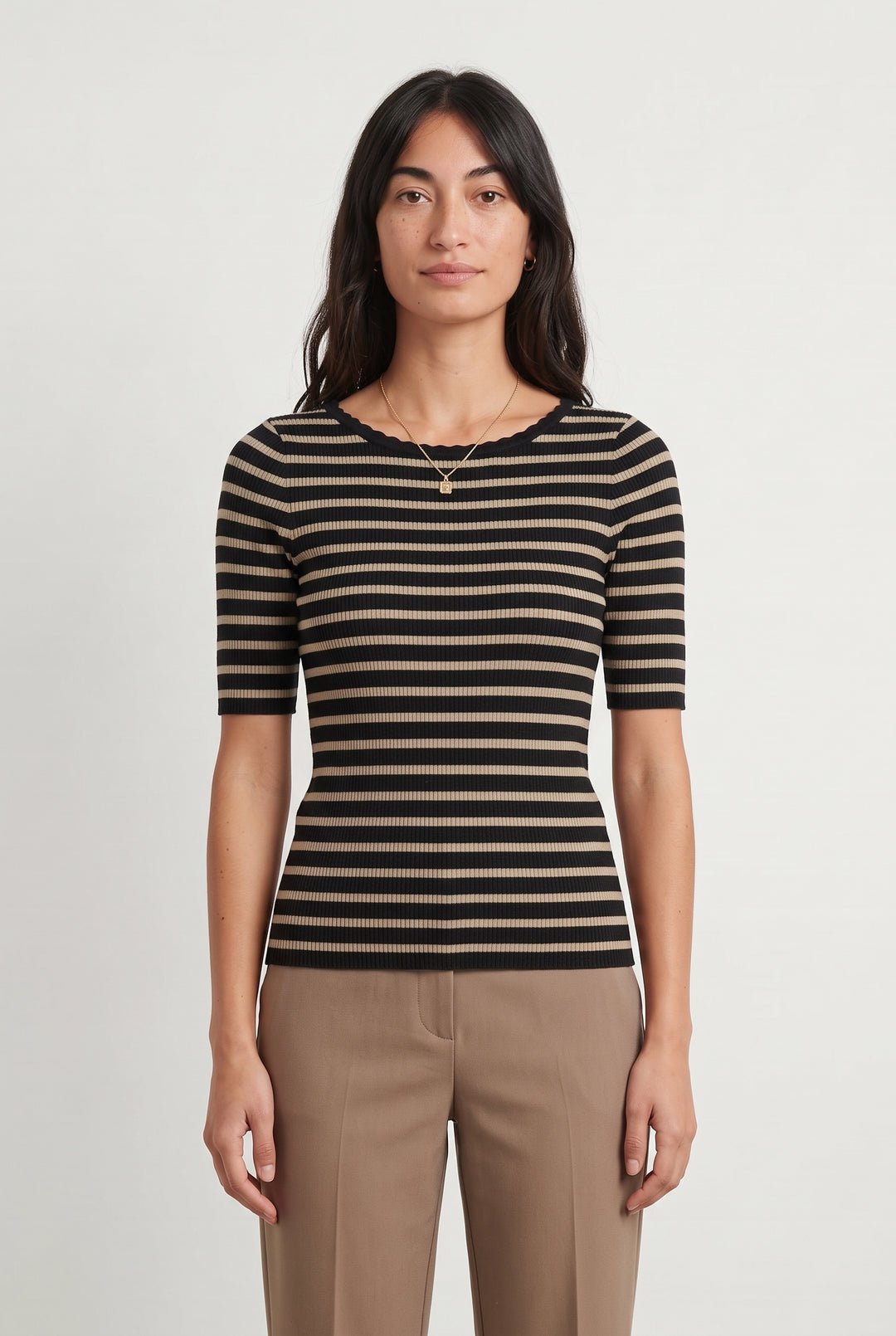 Top Noir et Beige - Taille S/36 de la marque Grace &amp; Mila | PARAD119163 - Vendu par Paradigme - Image 1