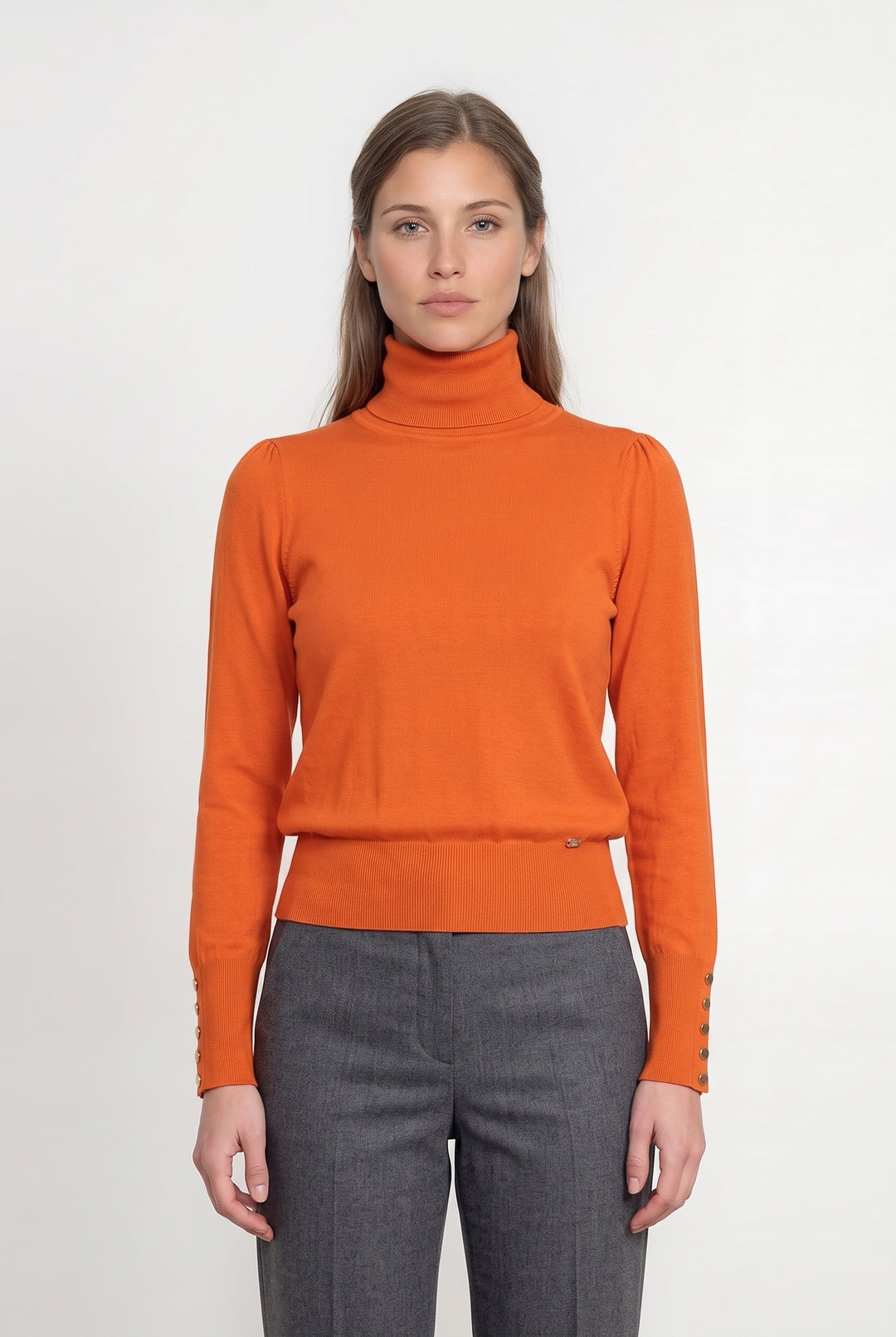 Pull Col Roulé Orange - Taille S/36 de la marque La Petite Etoile | PARAD119166 - Vendu par Paradigme - Image 1