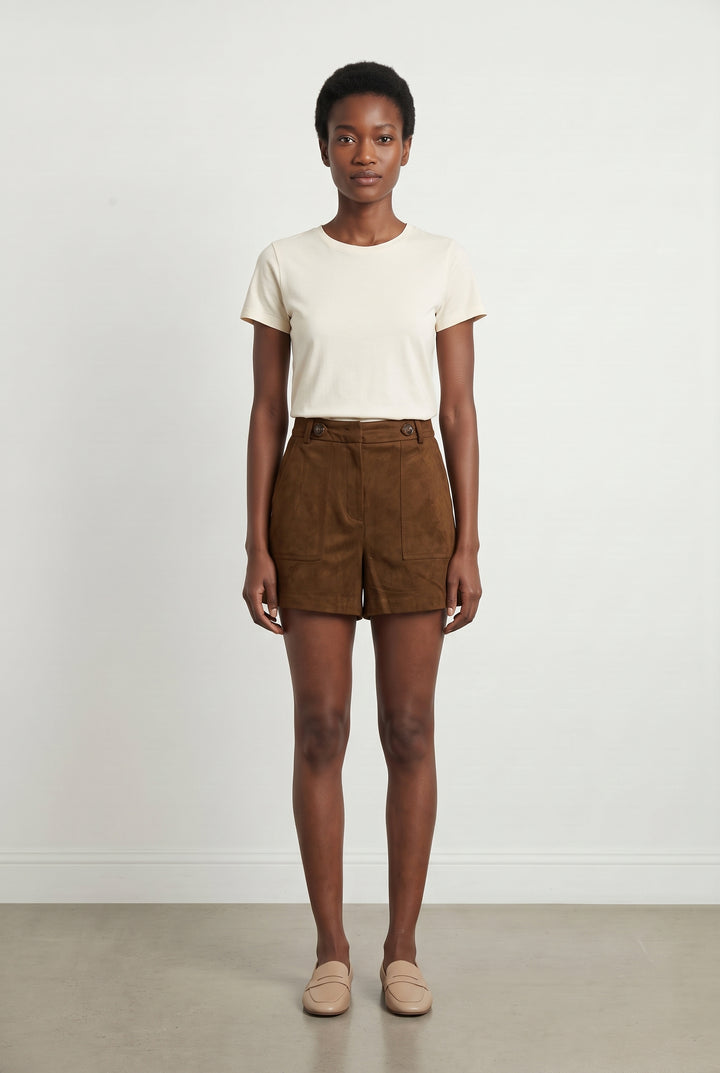 Short Marron - Taille S/36 de la marque FRNCH | PARAD119168 - Vendu par Paradigme - Image 1