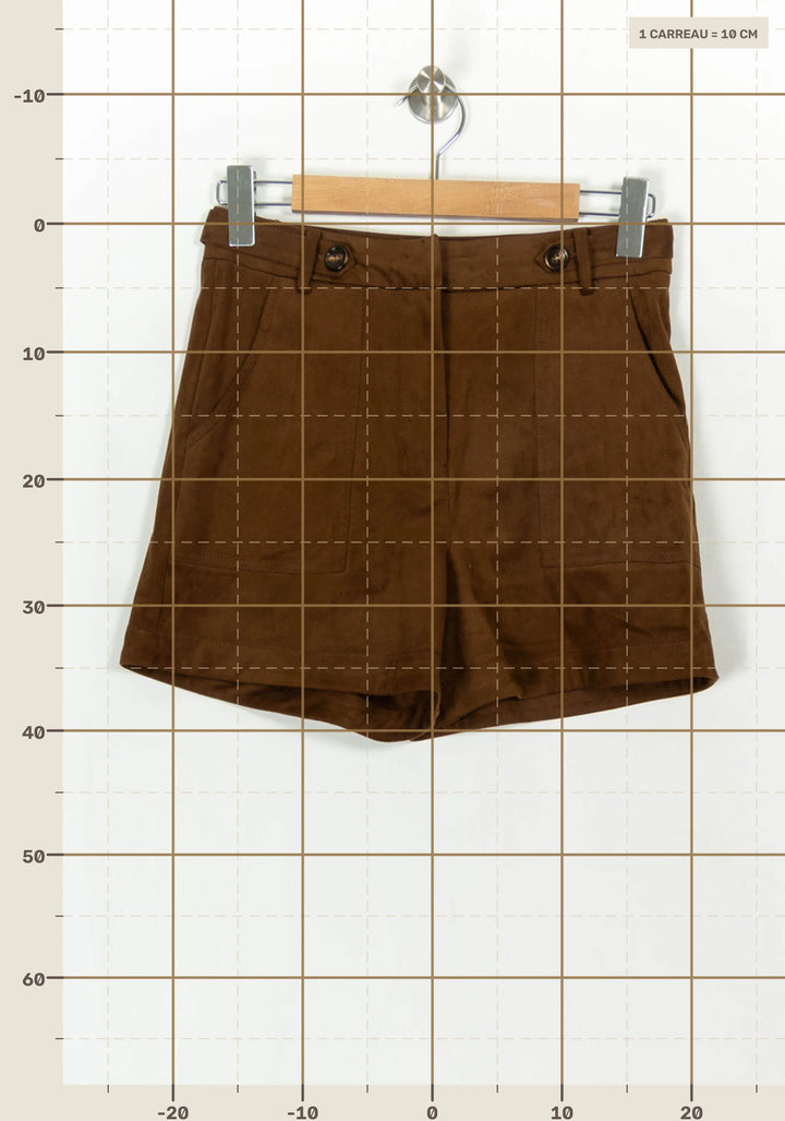 Short Marron - Taille S/36 de la marque FRNCH | PARAD119168 - Vendu par Paradigme - Image 4