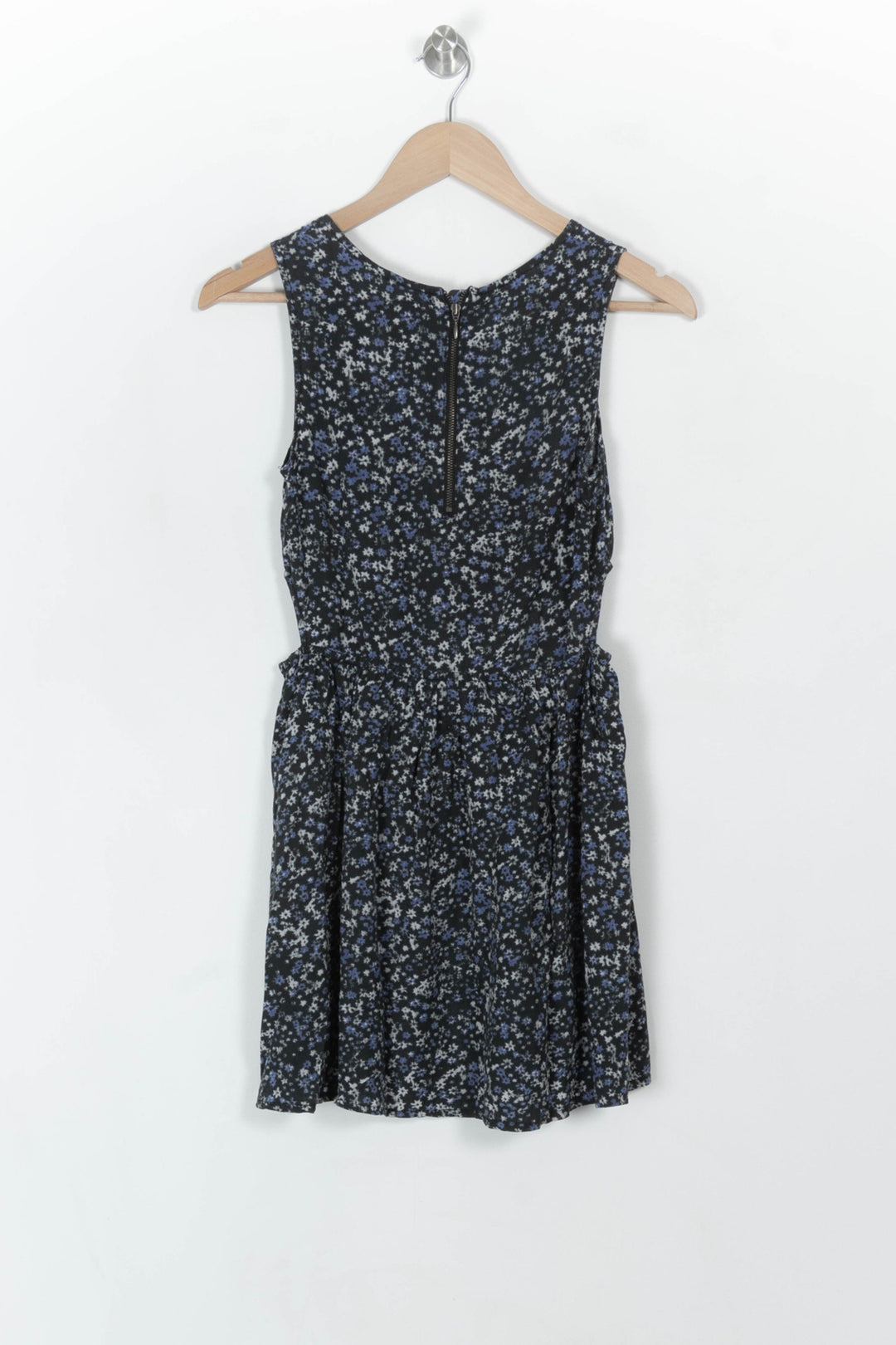 Robe Fleurie Noire et Bleue - Taille S/36 de la marque IKKS | PARAD119172 - Vendu par Paradigme - Image 5