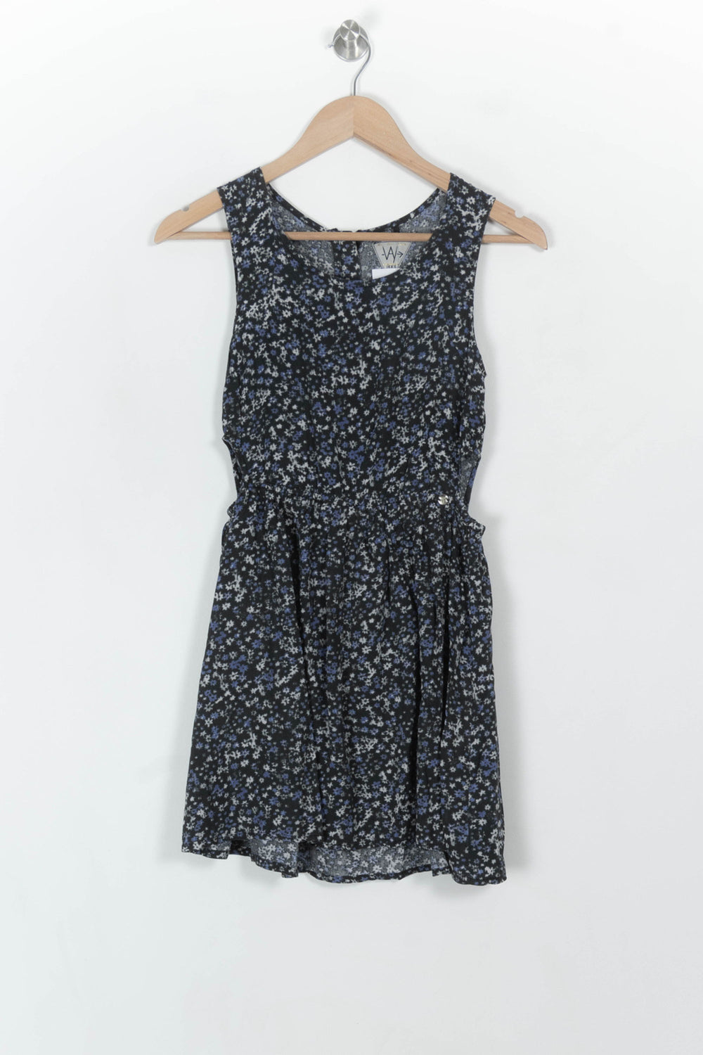Robe Fleurie Noire et Bleue - Taille S/36 de la marque IKKS | PARAD119172 - Vendu par Paradigme - Image 2