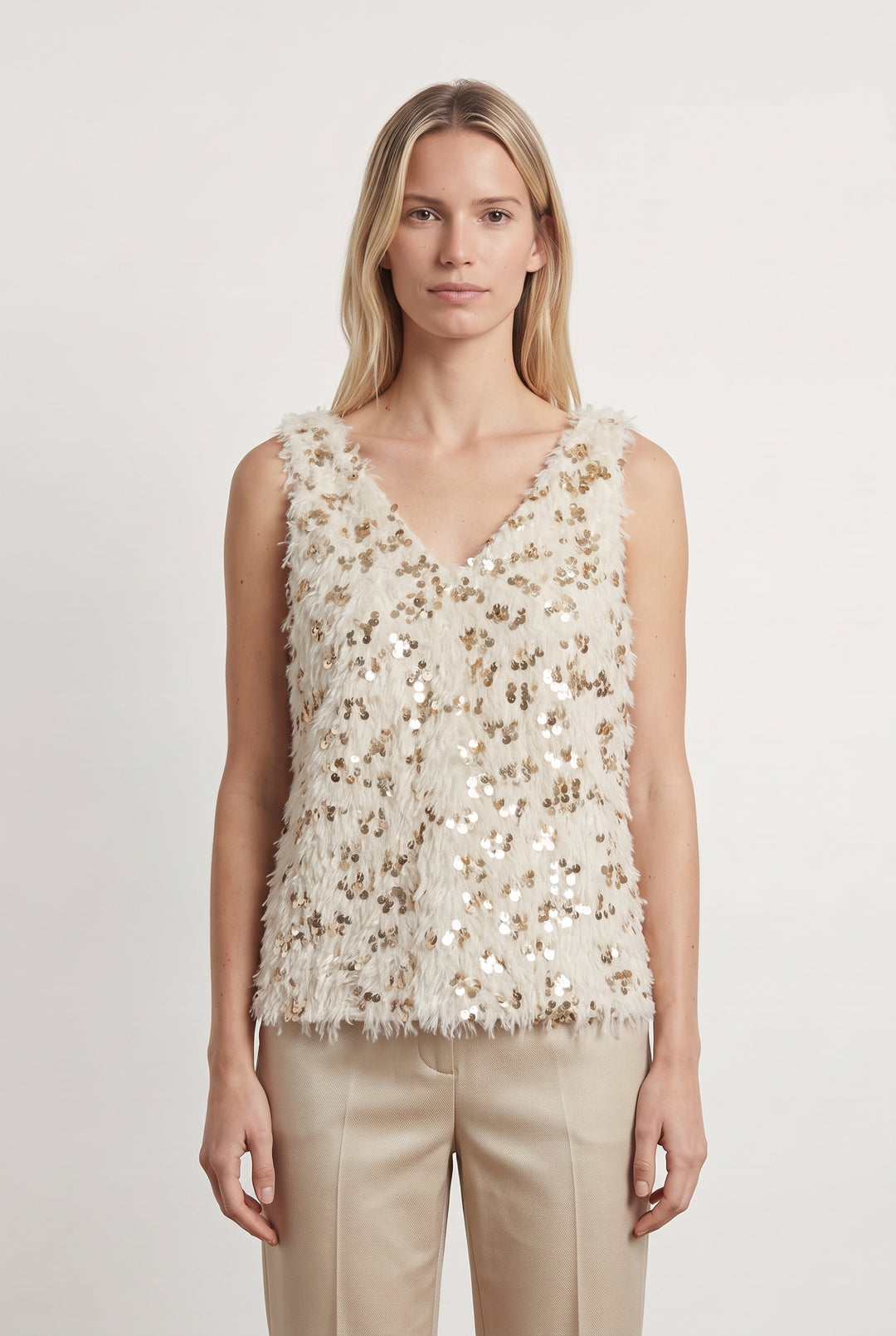 Top Doré et Blanc - Taille S/36 de la marque Imprevu | PARAD119174 - Vendu par Paradigme - Image 1