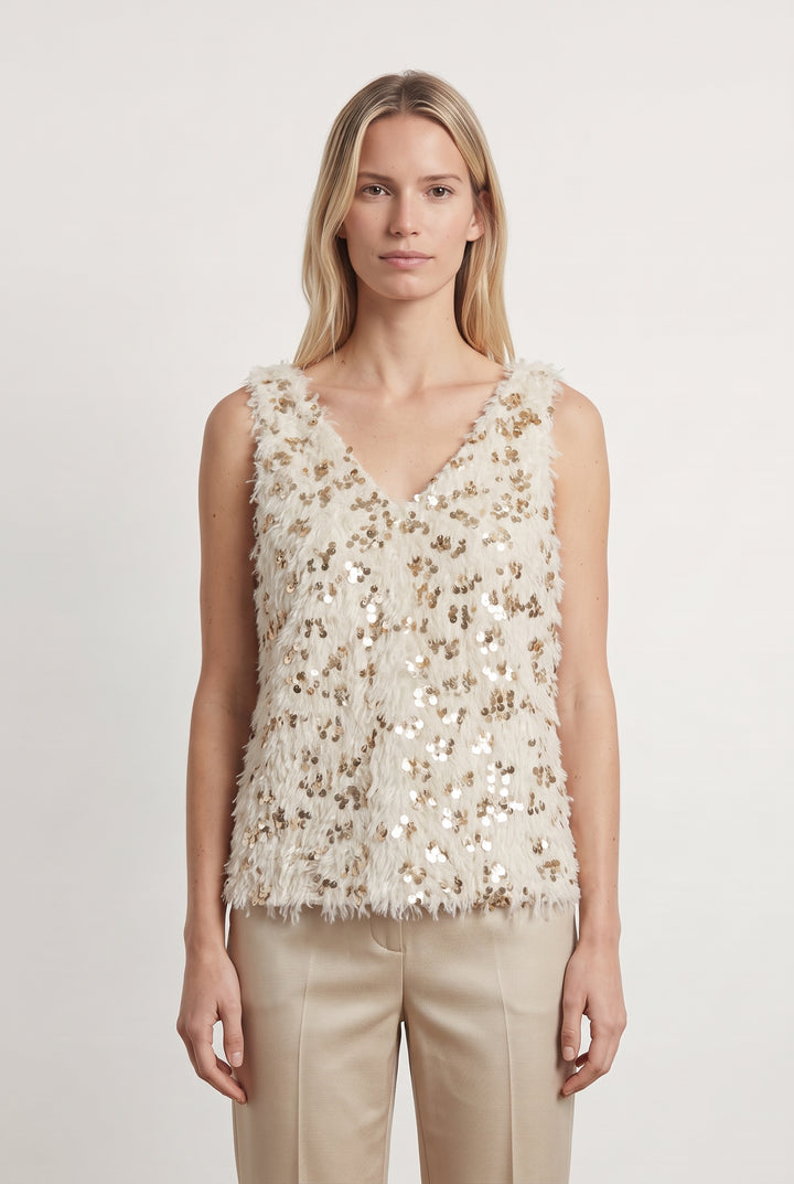 Top Doré et Blanc - Taille S/36 de la marque Imprevu | PARAD119174 - Vendu par Paradigme - Image 1