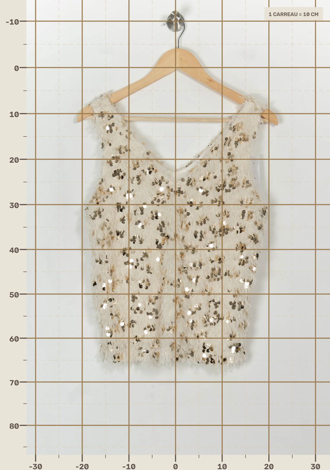 Top Doré et Blanc - Taille S/36 de la marque Imprevu | PARAD119174 - Vendu par Paradigme - Image 4
