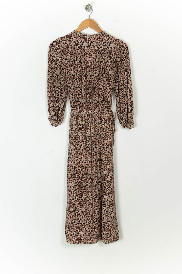 Robe Midi Bordeaux et Beige - Taille S/36 de la marque Pablo | PARAD119177 - Vendu par Paradigme - Image 5