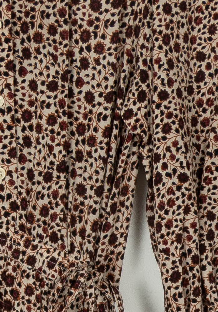 Robe Midi Bordeaux et Beige - Taille S/36 de la marque Pablo | PARAD119177 - Vendu par Paradigme - Image 3
