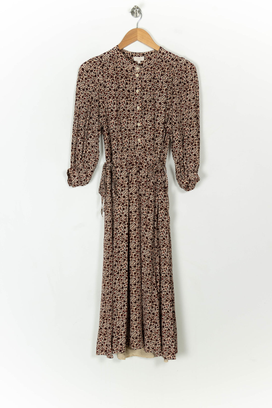 Robe Midi Bordeaux et Beige - Taille S/36 de la marque Pablo | PARAD119177 - Vendu par Paradigme - Image 2