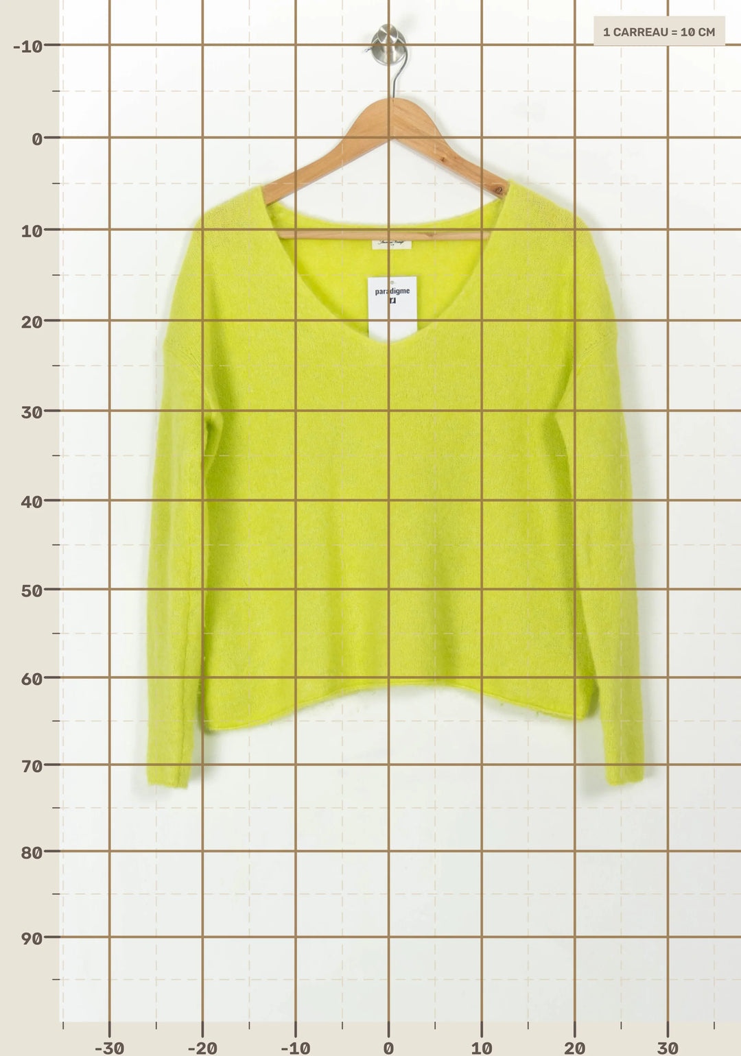 Pull Jaune - Taille S/36 de la marque American Vintage | PARAD119178 - Vendu par Paradigme - Image 4