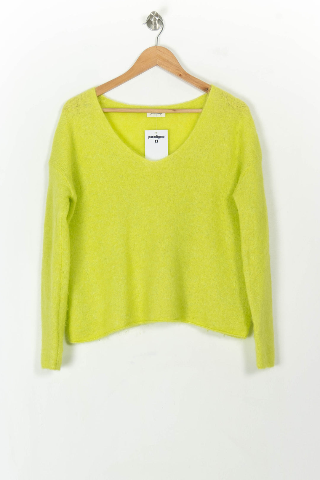 Pull Jaune - Taille S/36 de la marque American Vintage | PARAD119178 - Vendu par Paradigme - Image 2