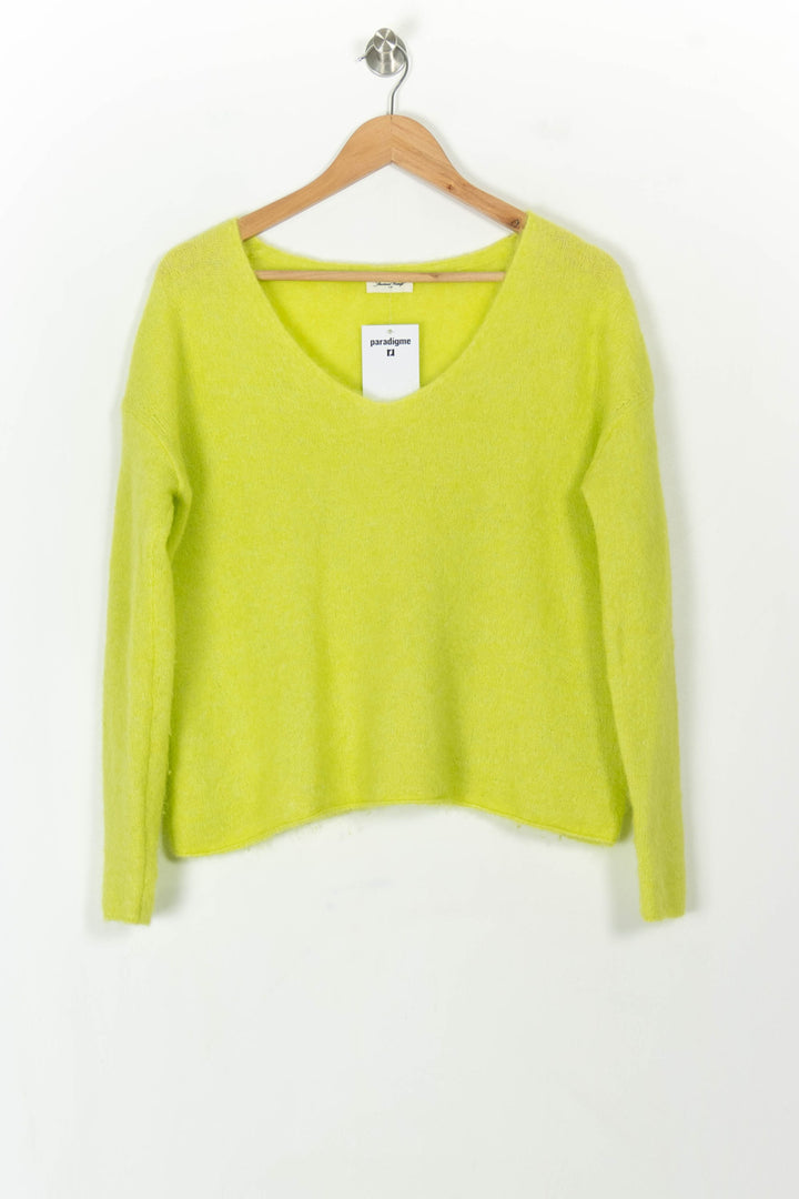 Pull Jaune - Taille S/36 de la marque American Vintage | PARAD119178 - Vendu par Paradigme - Image 2