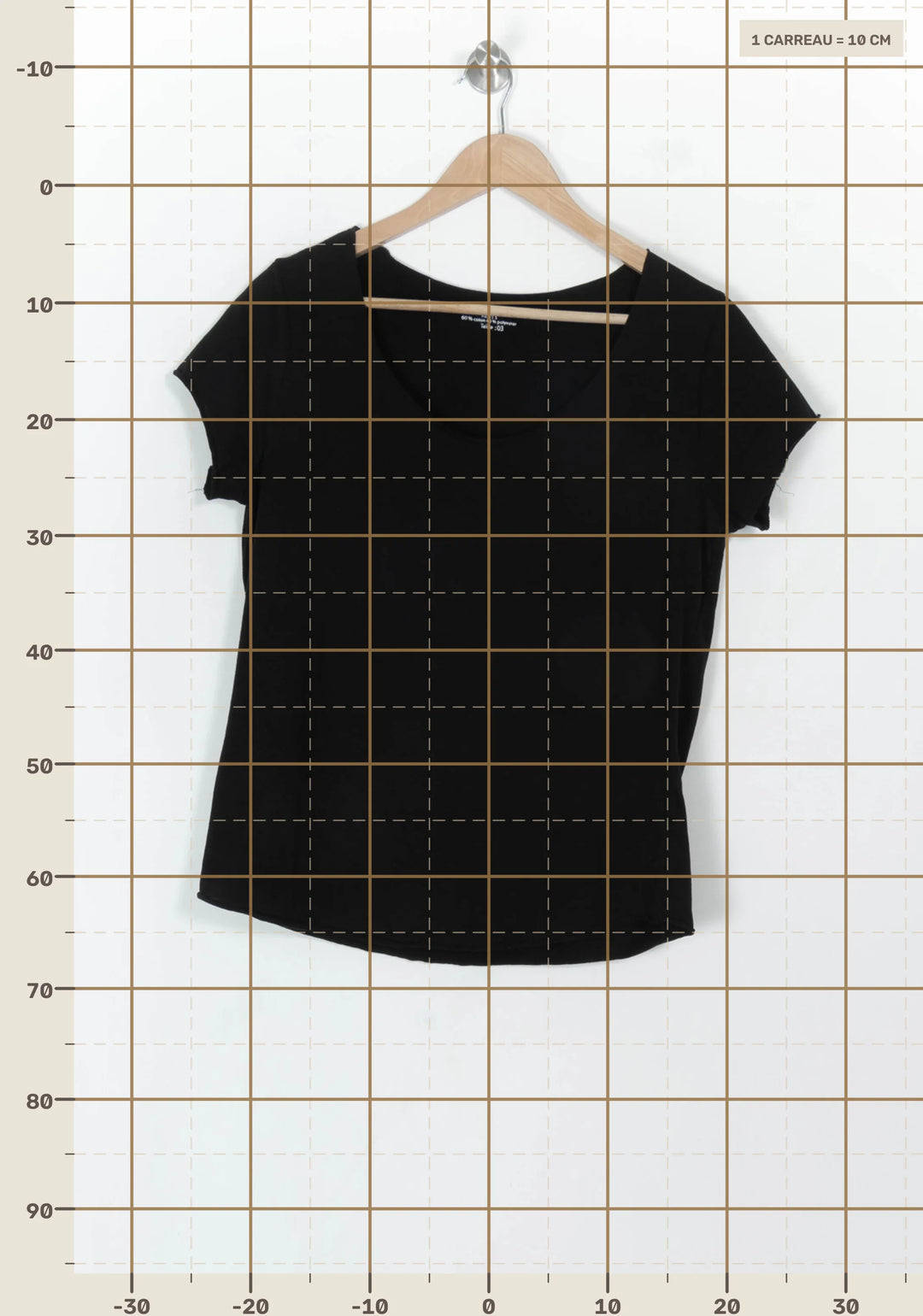 Tee-shirt Noir - Taille L/40 de la marque Galeries Lafayette | PARAD119182 - Vendu par Paradigme - Image 4