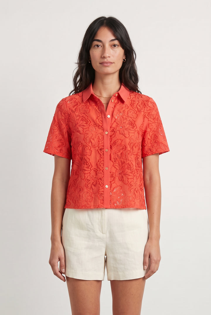 Chemise Rose - Taille M/38 de la marque Caroll | PARAD119184 - Vendu par Paradigme - Image 1
