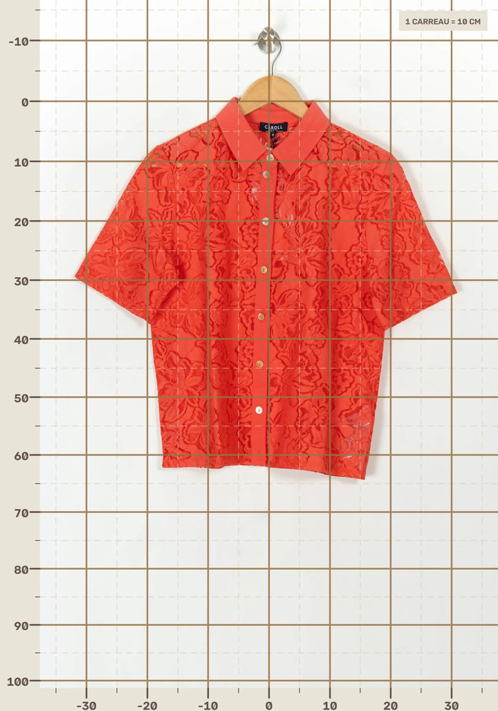 Chemise Rose - Taille M/38 de la marque Caroll | PARAD119184 - Vendu par Paradigme - Image 4