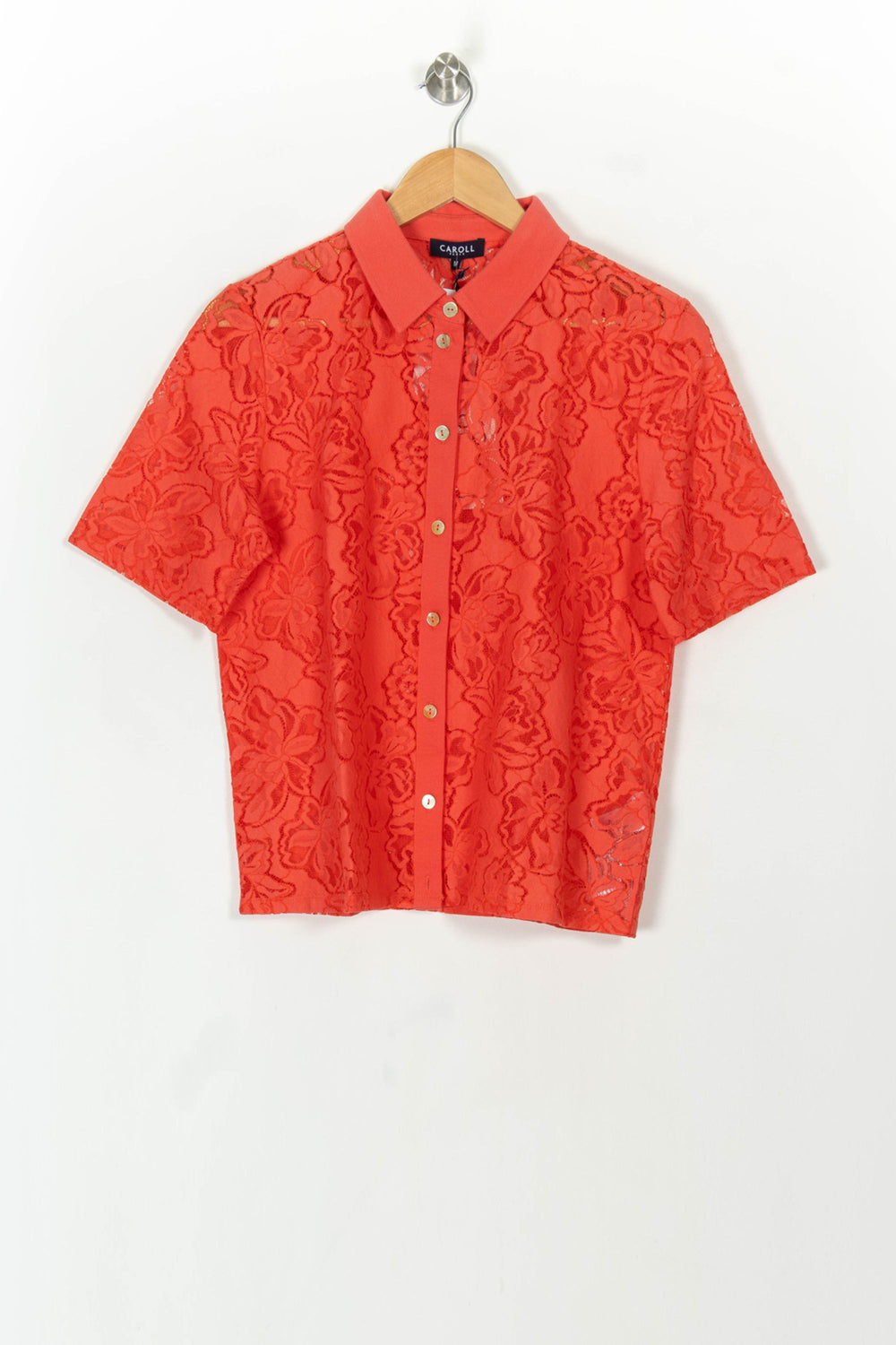 Chemise Rose - Taille M/38 de la marque Caroll | PARAD119184 - Vendu par Paradigme - Image 2