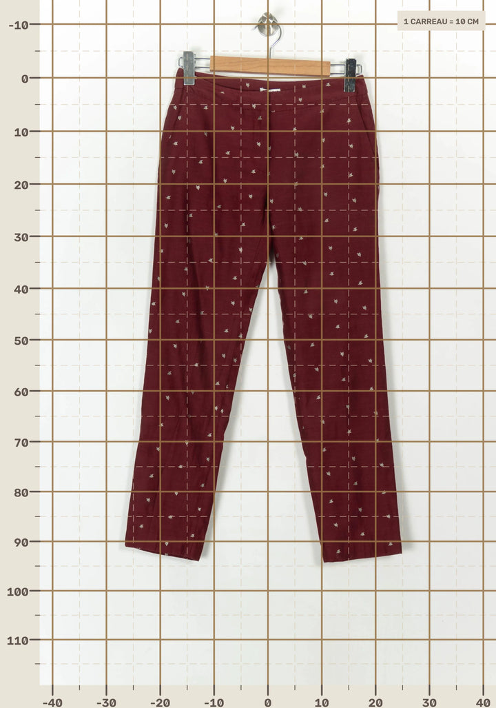 Pantalon Bordeaux - Taille S/36 de la marque Claudie Pierlot | PARAD119186 - Vendu par Paradigme - Image 4